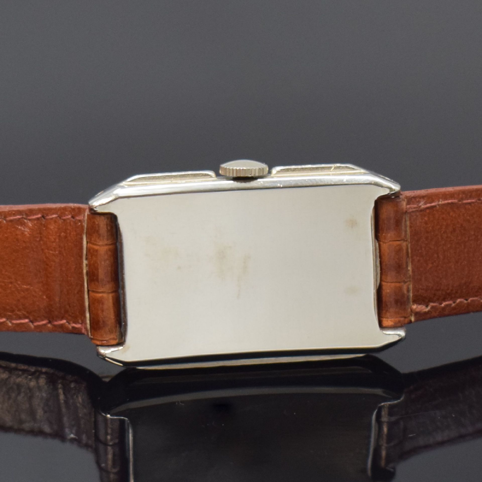 GRUEN Precision rechteckige Armbanduhr in WG 585/000, - Bild 5 aus 7