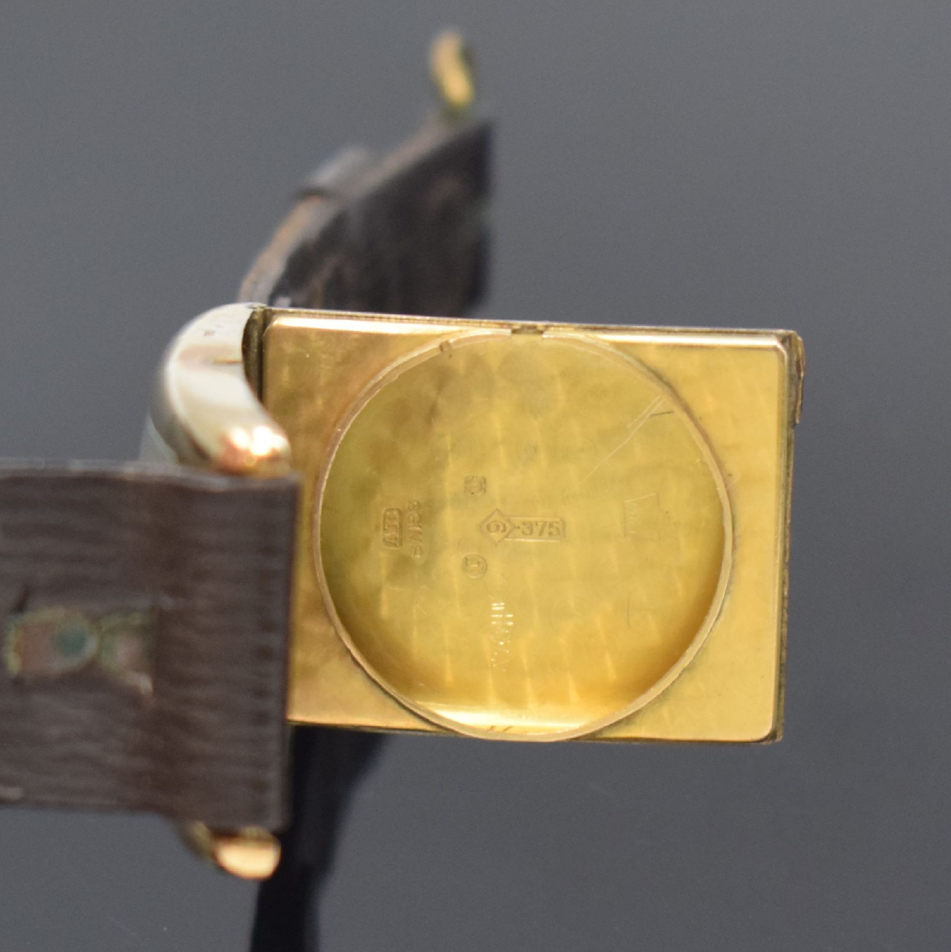 LONGINES rechteckige Armbanduhr in 9k Gold,  Schweiz / - Bild 5 aus 6