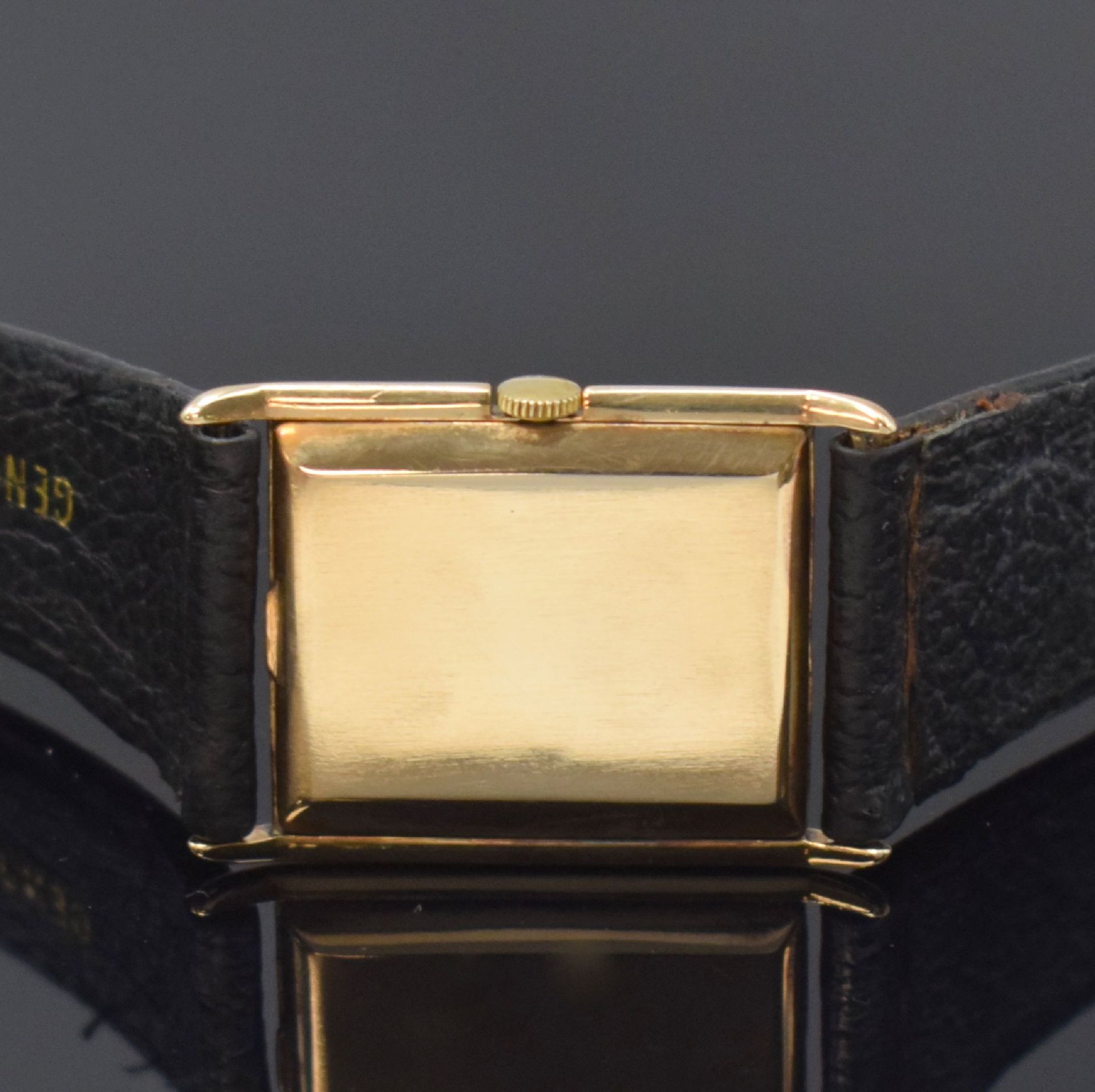 UNIVERSAL GENEVE rechteckige Armbanduhr in GG 375/000, - Bild 4 aus 7