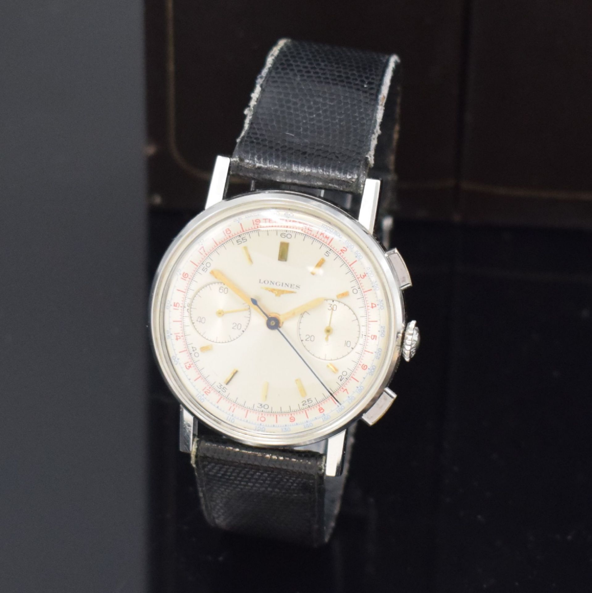 LONGINES Flyback-Schaltradchronograph Referenz 7412, - Image 2 of 8