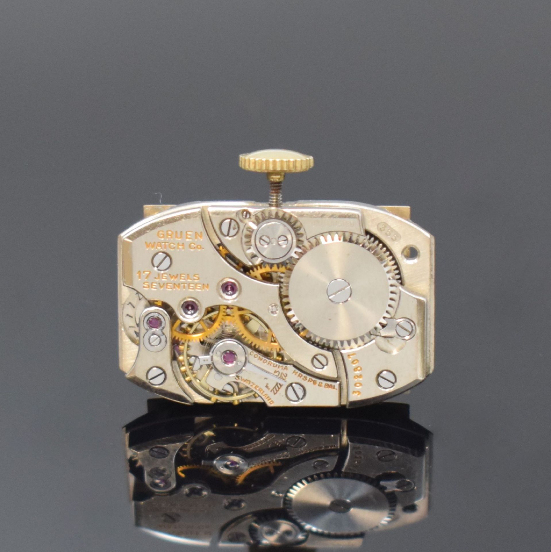 LONGINES / GRUEN 2 rechteckige goldfilled Armbanduhren, - Bild 9 aus 9