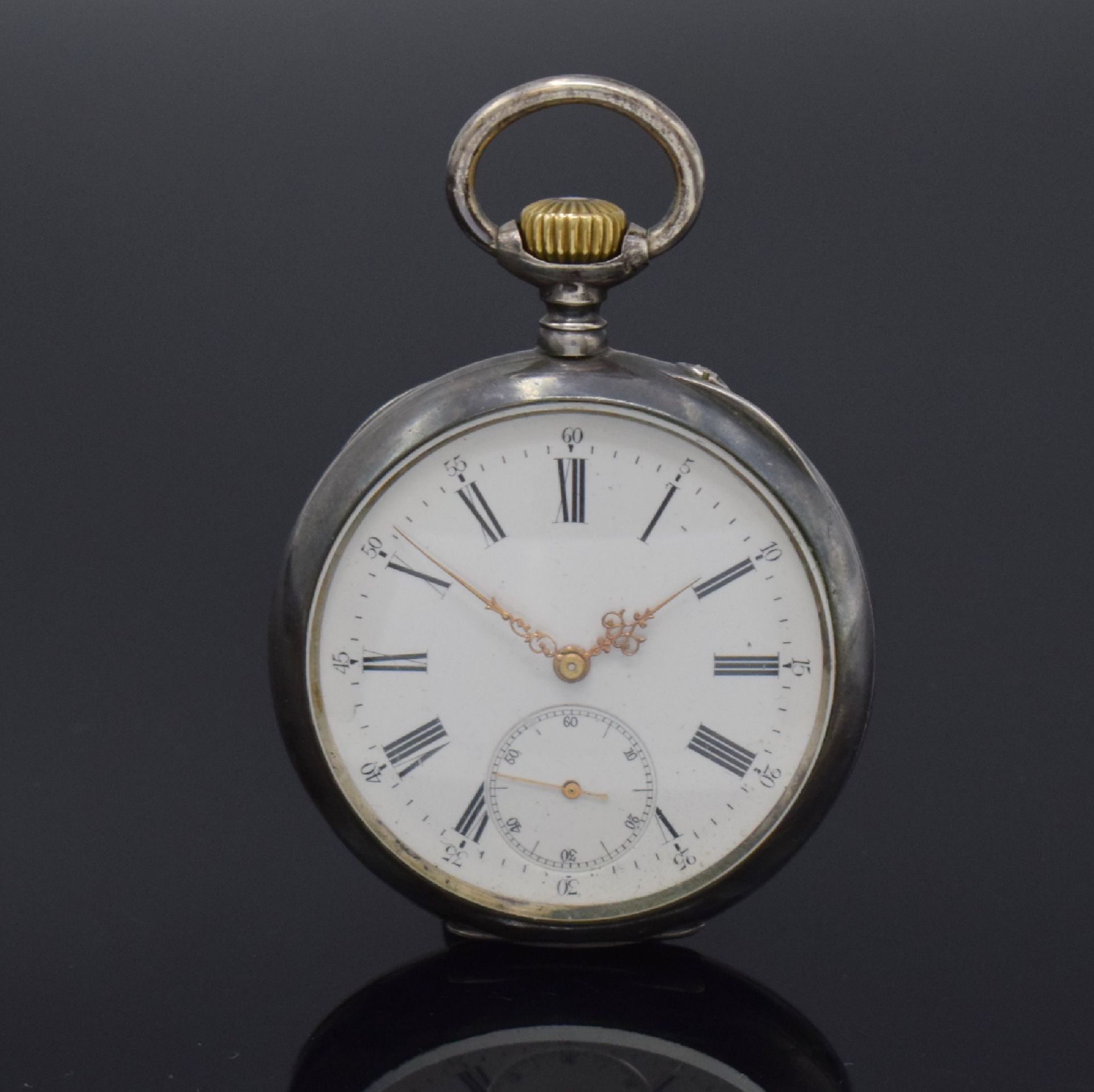 IWC Offene Taschenuhr in 800er Silber, Schweiz um 1900,