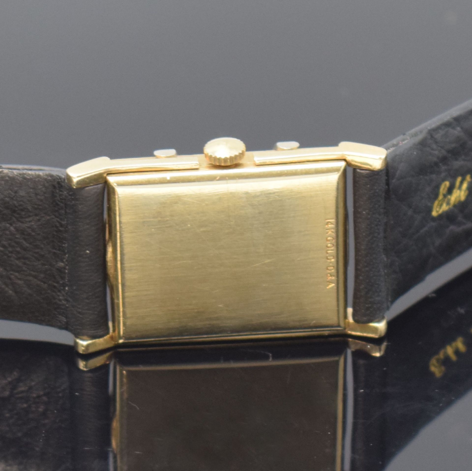 LeCoultre ausgefallene rechteckige Armbanduhr in GG - Image 4 of 6