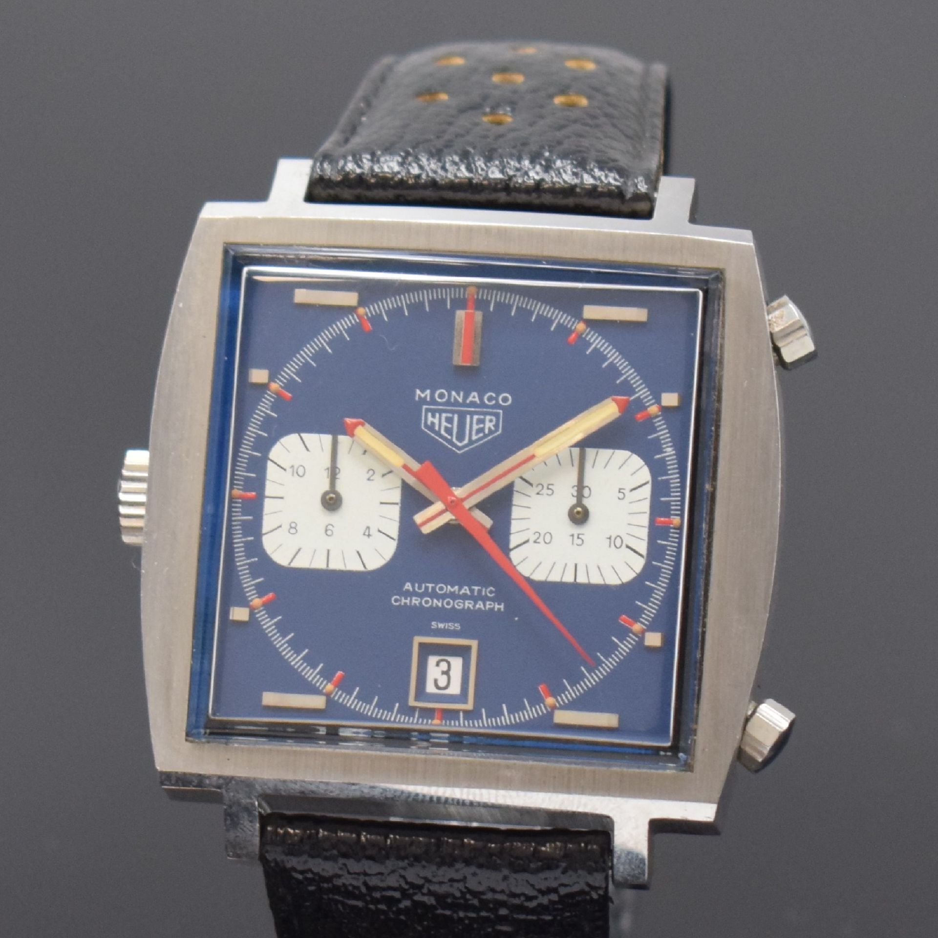 HEUER Monaco 'Steve McQueen' Herrenarmbanduhr mit - Image 2 of 6