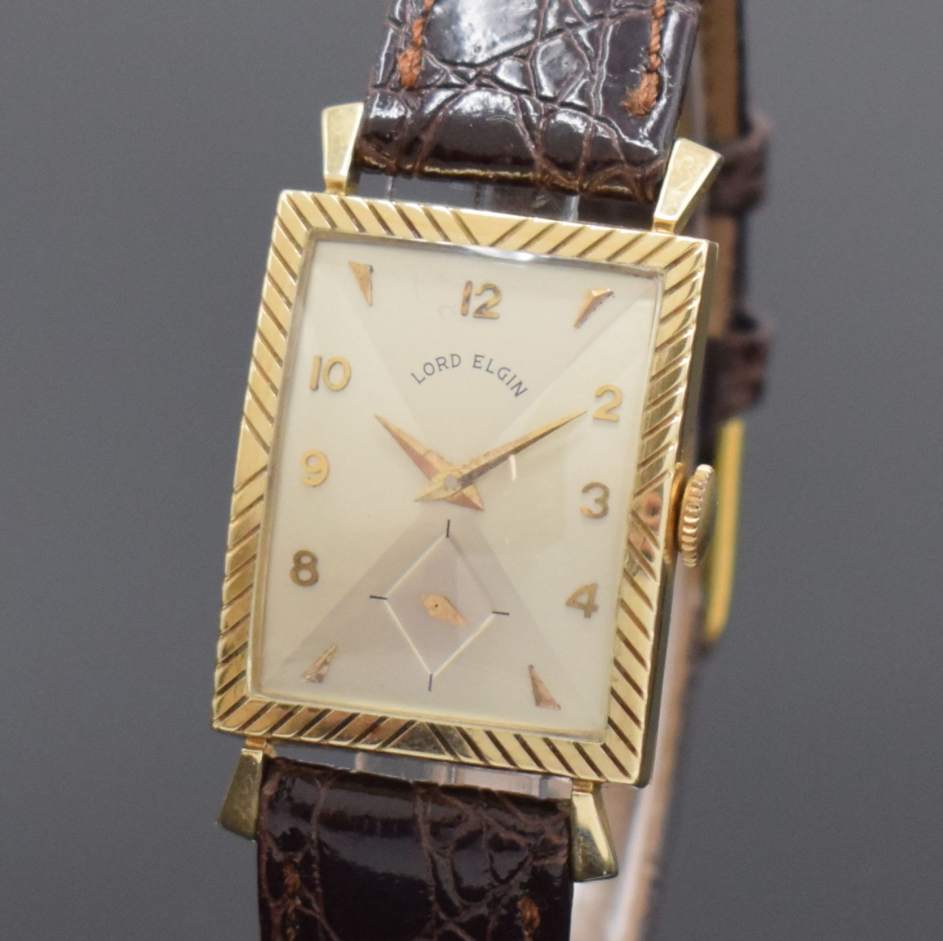 LORD ELGIN Armbanduhr in 14k Gelbgold,  USA um 1955, - Bild 2 aus 6