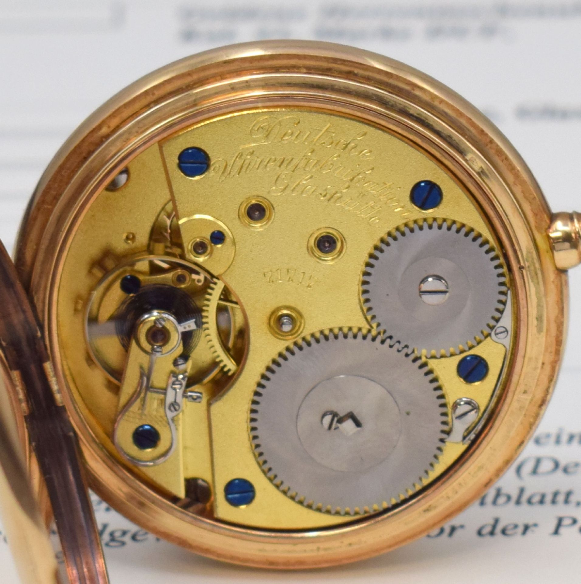 A. LANGE & SÖHNE Deutsche Uhrenfabrikation Savonette in GG - Bild 10 aus 10