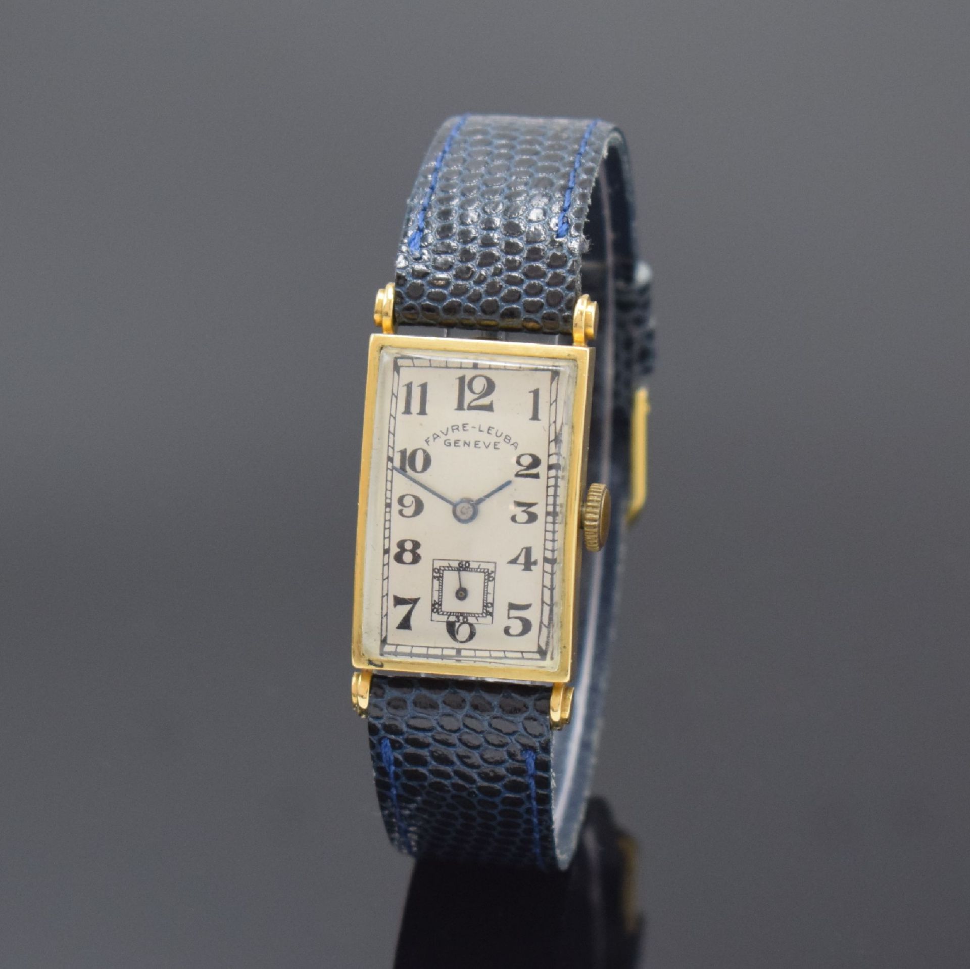 FAVRE LEUBA rechteckige Armbanduhr in GG 750/000, Schweiz