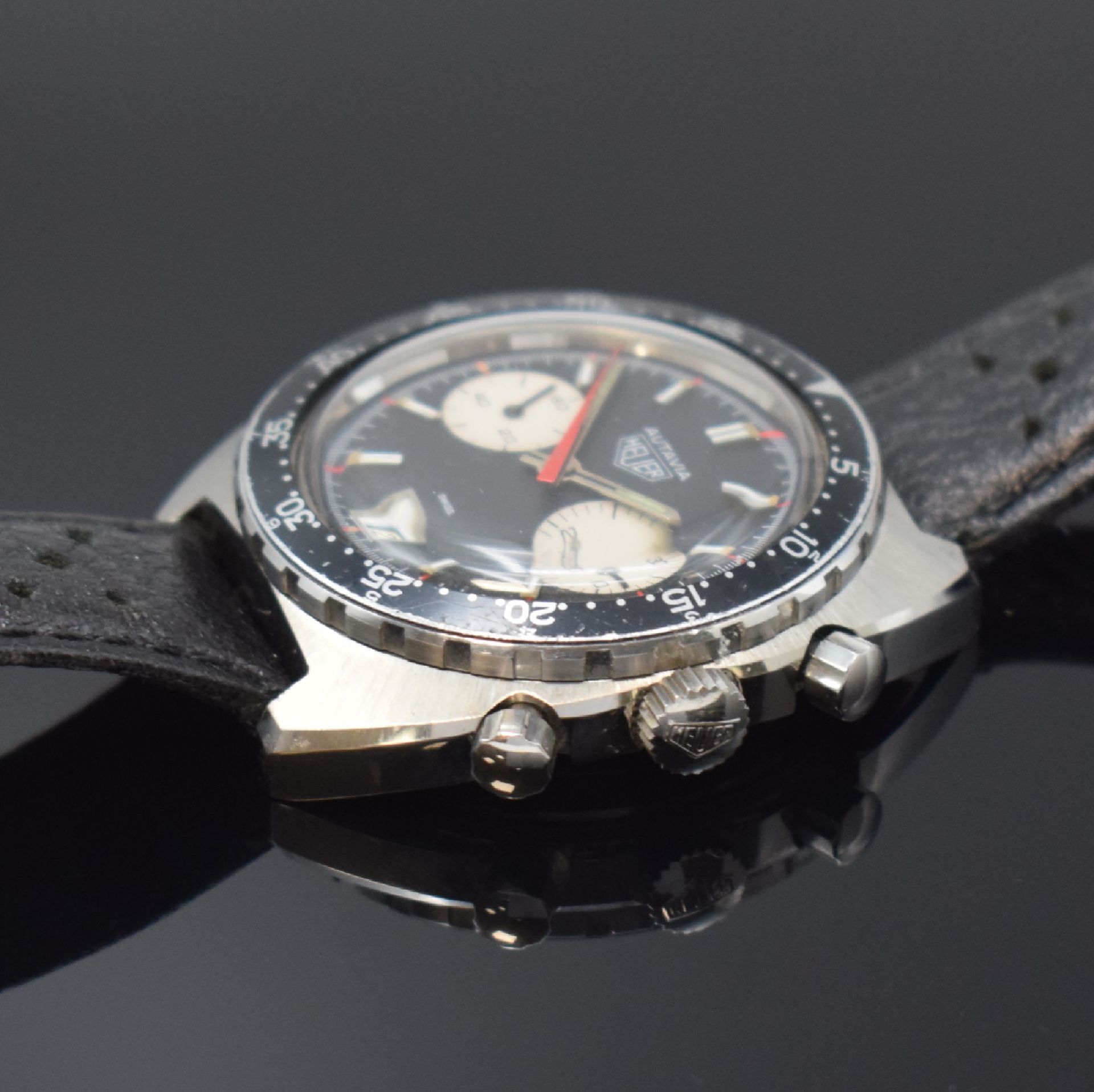 HEUER Autavia Herrenchronograph Referenz 73463 in Stahl, - Image 3 of 6