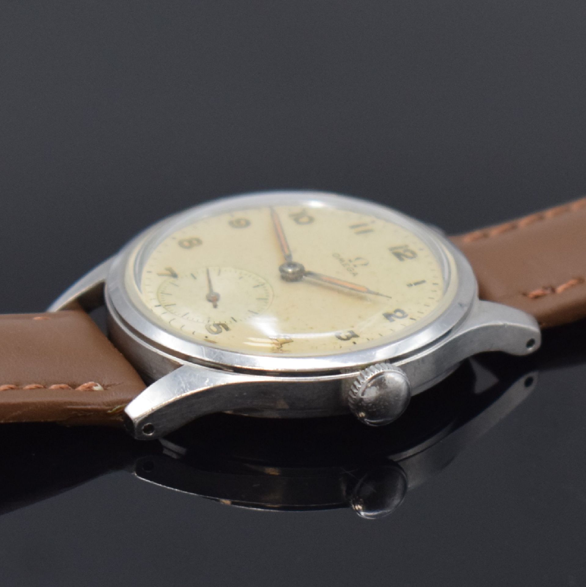 OMEGA 30T2 Herrenarmbanduhr Referenz 2383 in Stahl, - Image 3 of 6