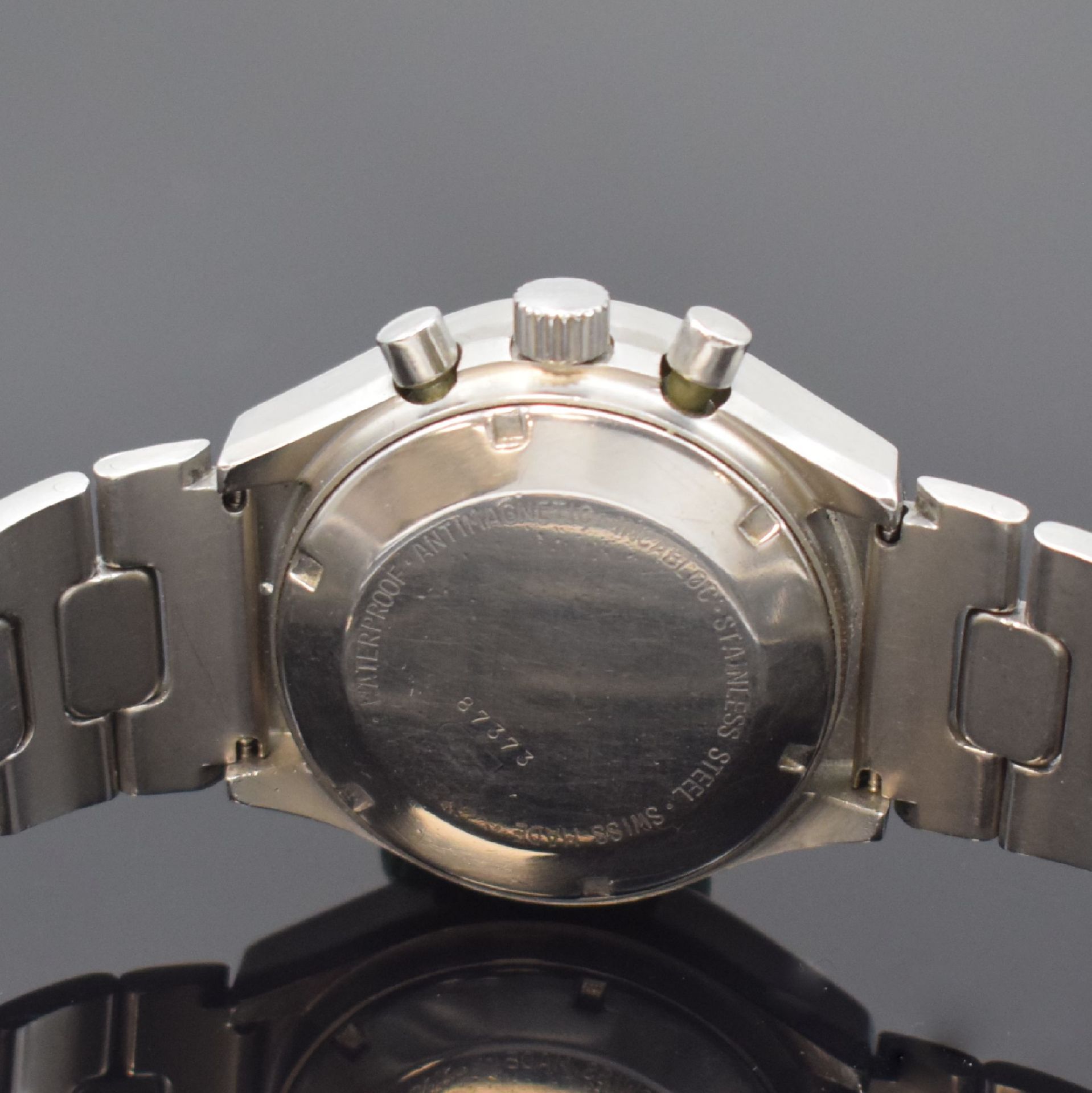 SINN Herrenarmbanduhr mit Chronograph in Stahl,  Schweiz - Bild 4 aus 6