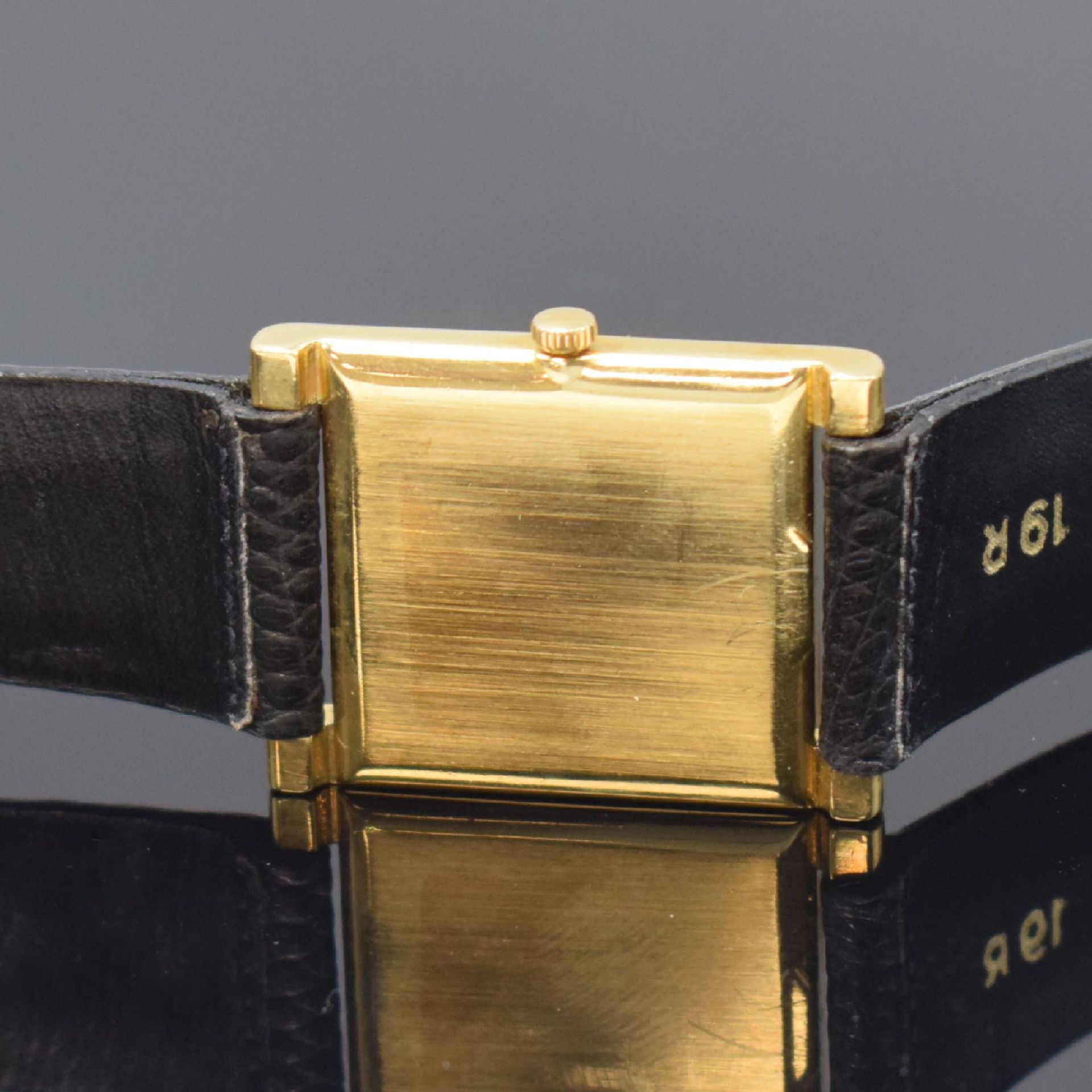 OMEGA rechteckige Armbanduhr Referenz 3981 in GG 750/000, - Bild 4 aus 6