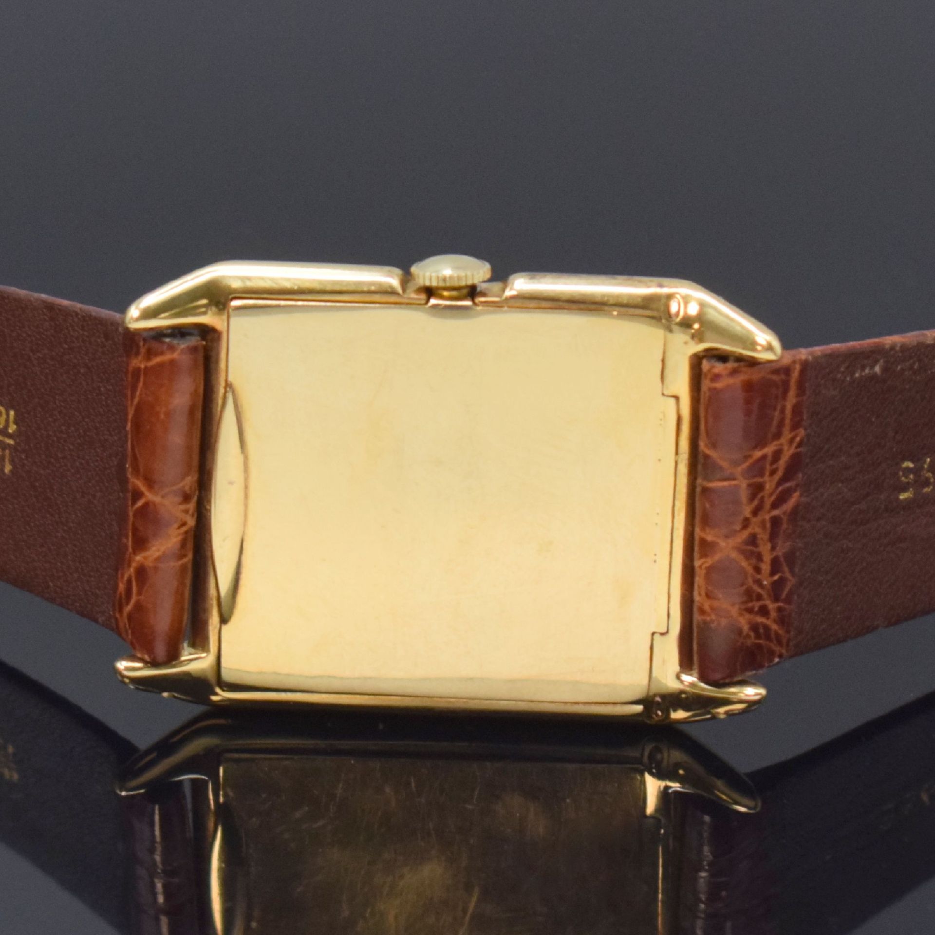 IWC / Tiffany & Co. rechteckige Armbanduhr in 18k - Image 4 of 6
