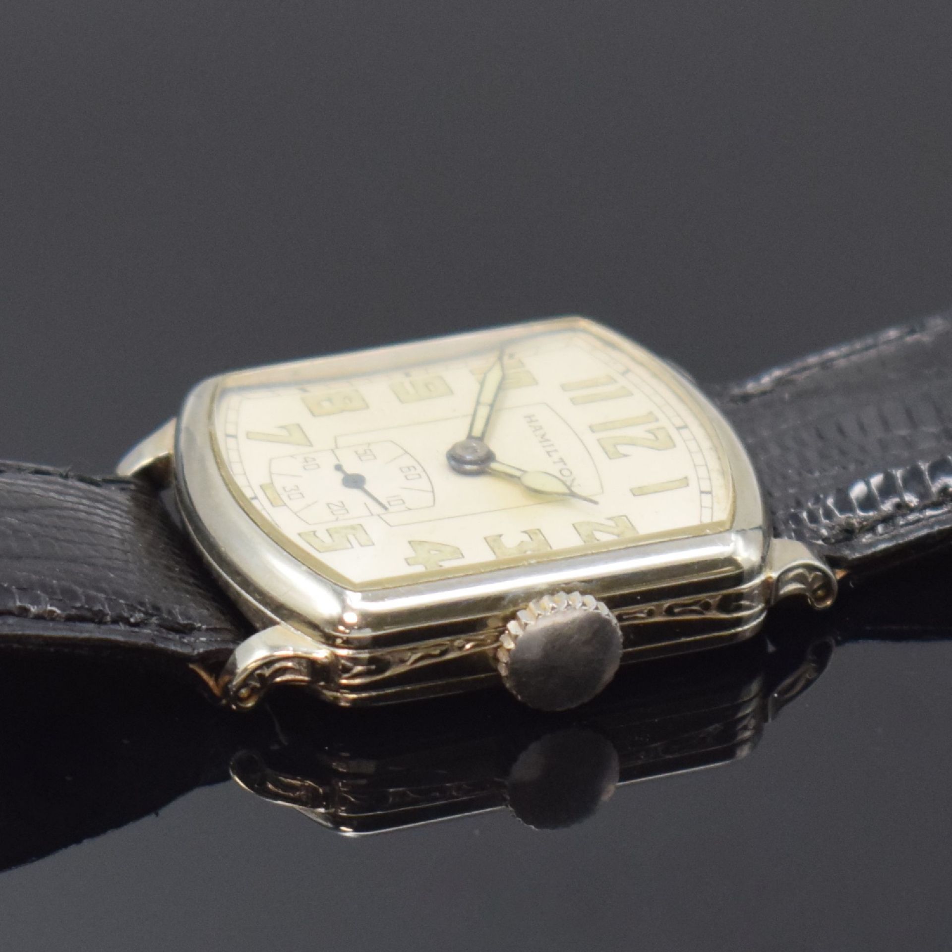 HAMILTON Armbanduhr in 14k Weißgold, USA um 1930, - Image 3 of 6