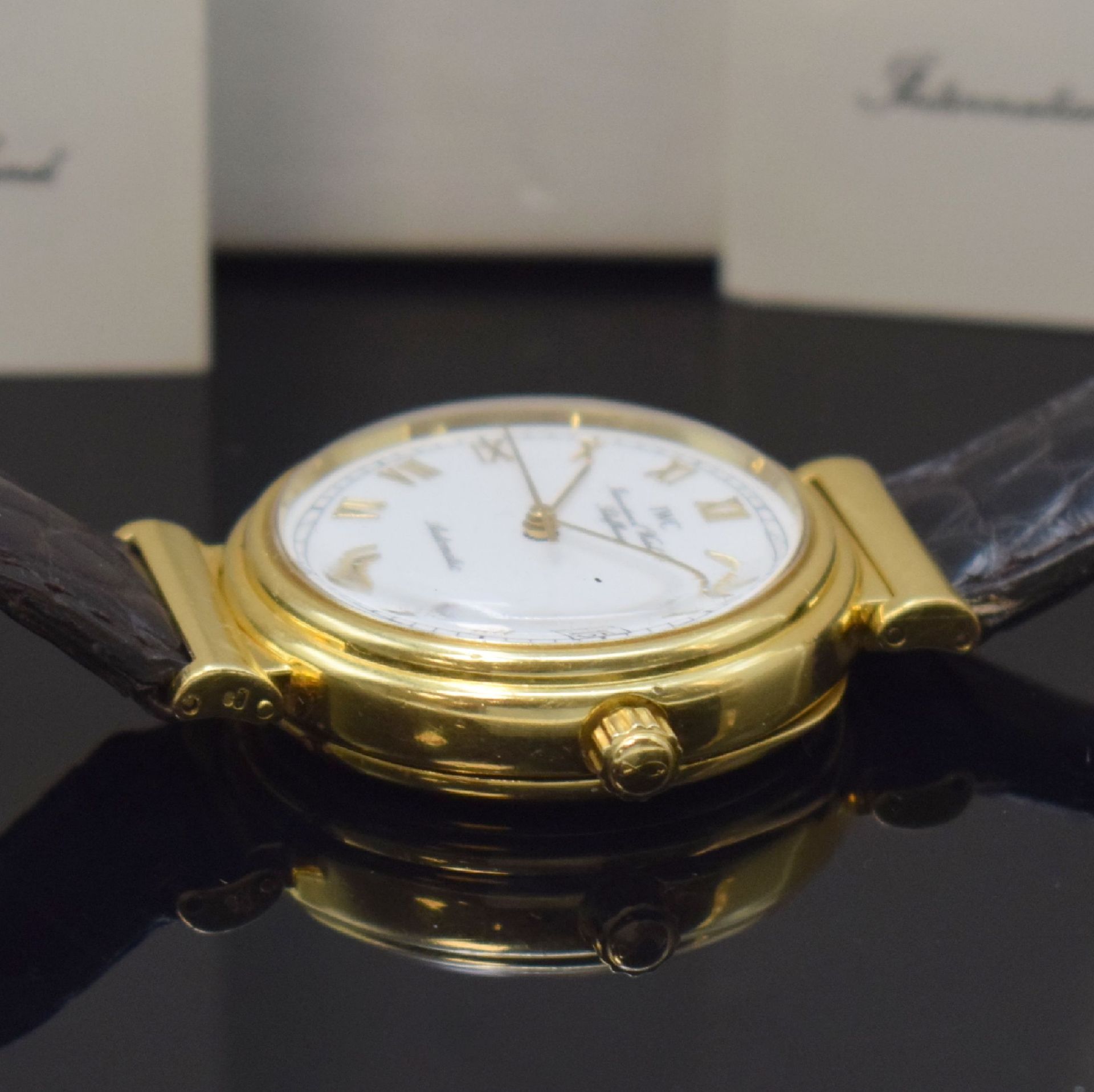 IWC Da Vinci Herrenarmbanduhr Referenz 1850 in GG 750/000, - Image 4 of 8