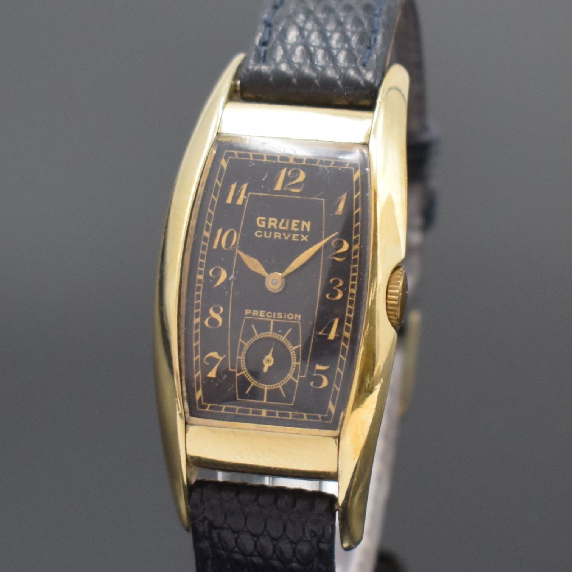 GRUEN Curvex Precision rechteckige Armbanduhr Referenz 311 - Bild 2 aus 6