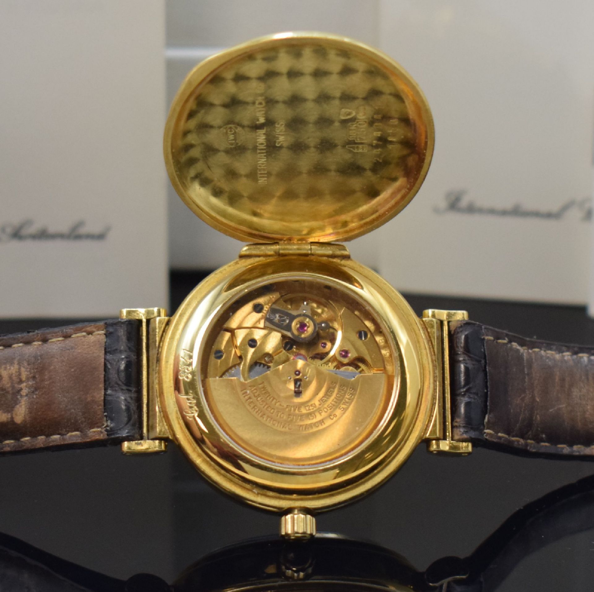 IWC Da Vinci Herrenarmbanduhr Referenz 1850 in GG 750/000, - Image 8 of 8