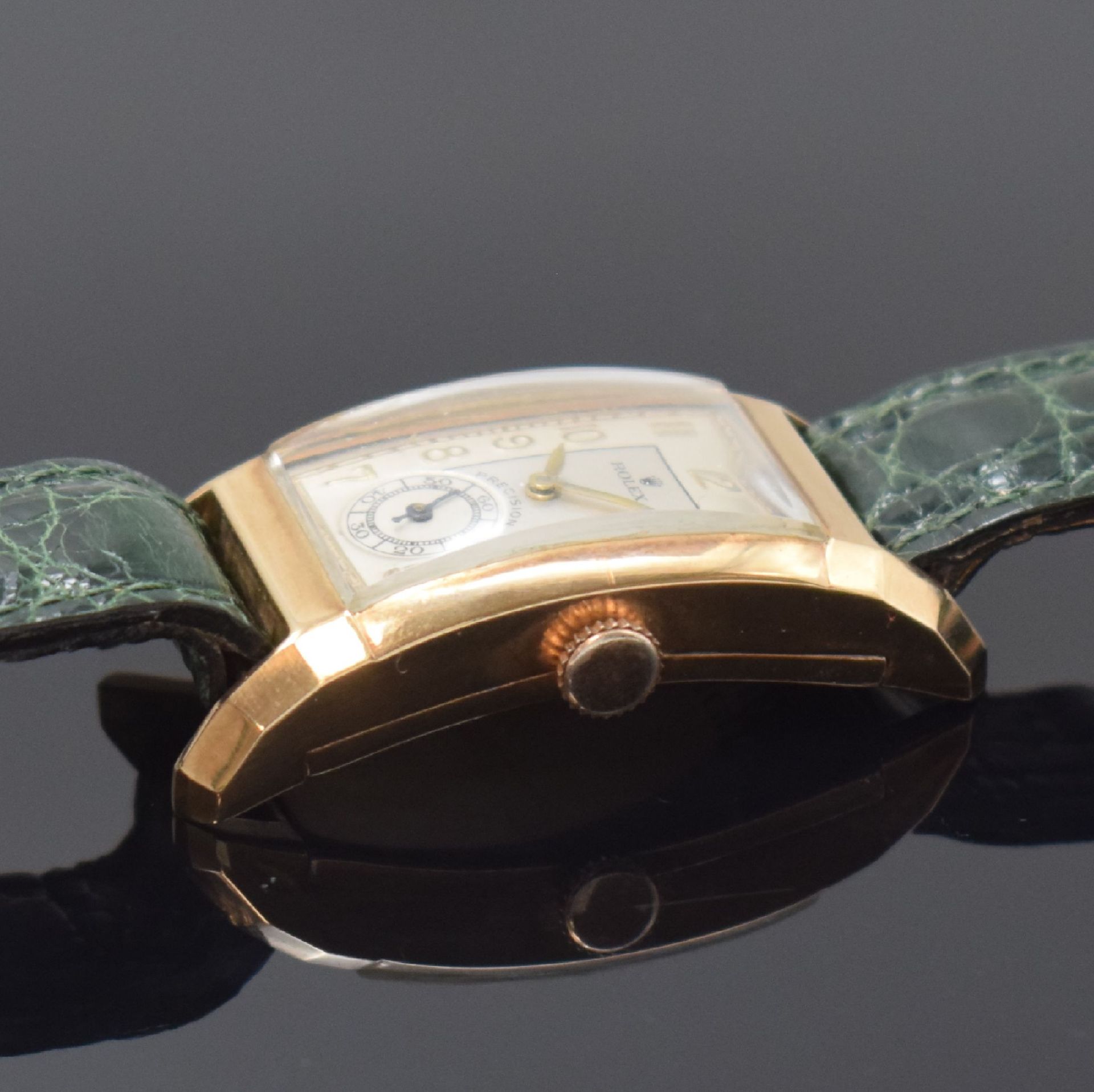 ROLEX rechteckige Armbanduhr Referenz 3059 in RG 9k, - Image 3 of 6