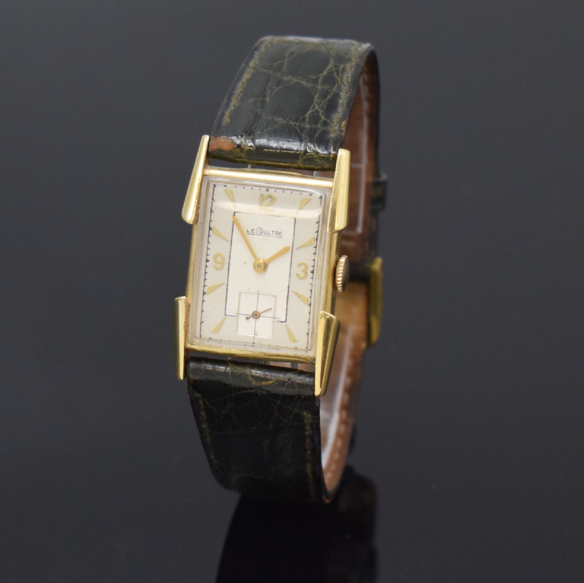 LeCoultre Armbanduhr in GG 585/000, Schweiz/USA Ende