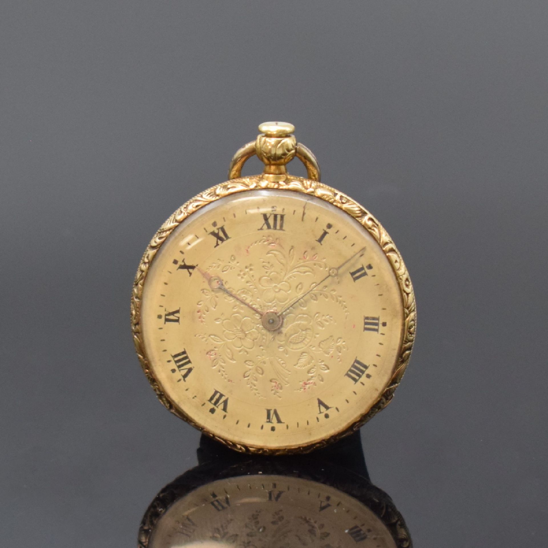 CHARLES OUDIN et fils offene Taschenuhr mit