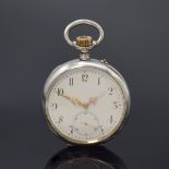 IWC offene Taschenuhr in 800er Silber,  Schweiz um 1898,