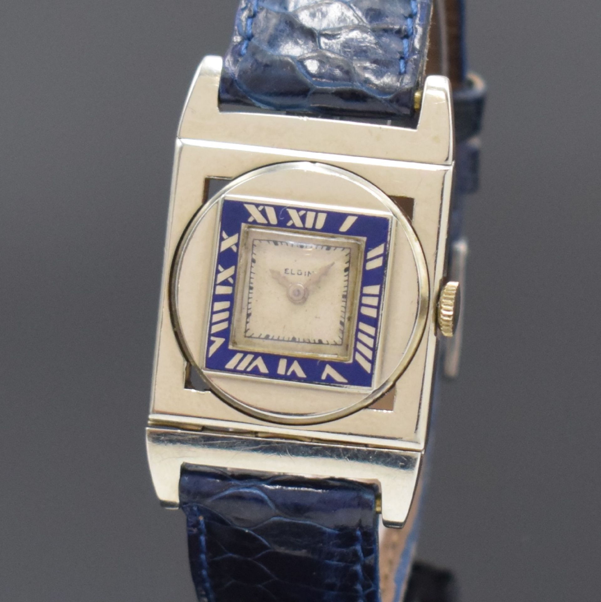 ELGIN Presentation sehr seltene Art-Deco Armbanduhr in WG - Bild 2 aus 6