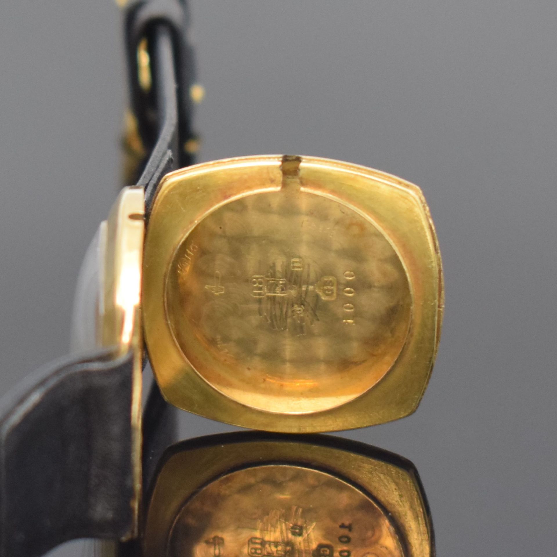 Frühe Armbanduhr in 18k Gold,  Schweiz / England um 1925, - Bild 5 aus 6