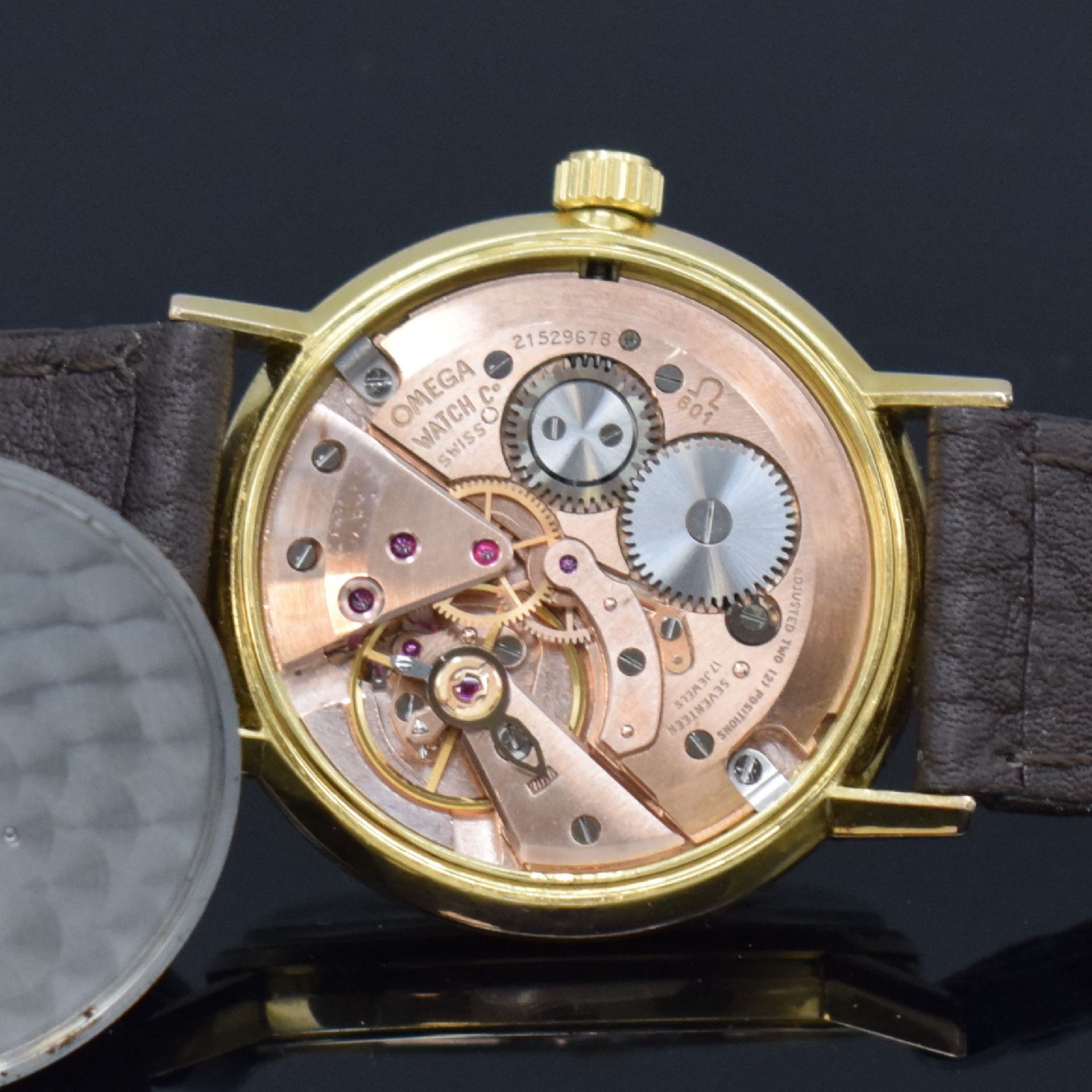 OMEGA vergoldete Armbanduhr, Schweiz um 1965, Handaufzug, - Image 6 of 6