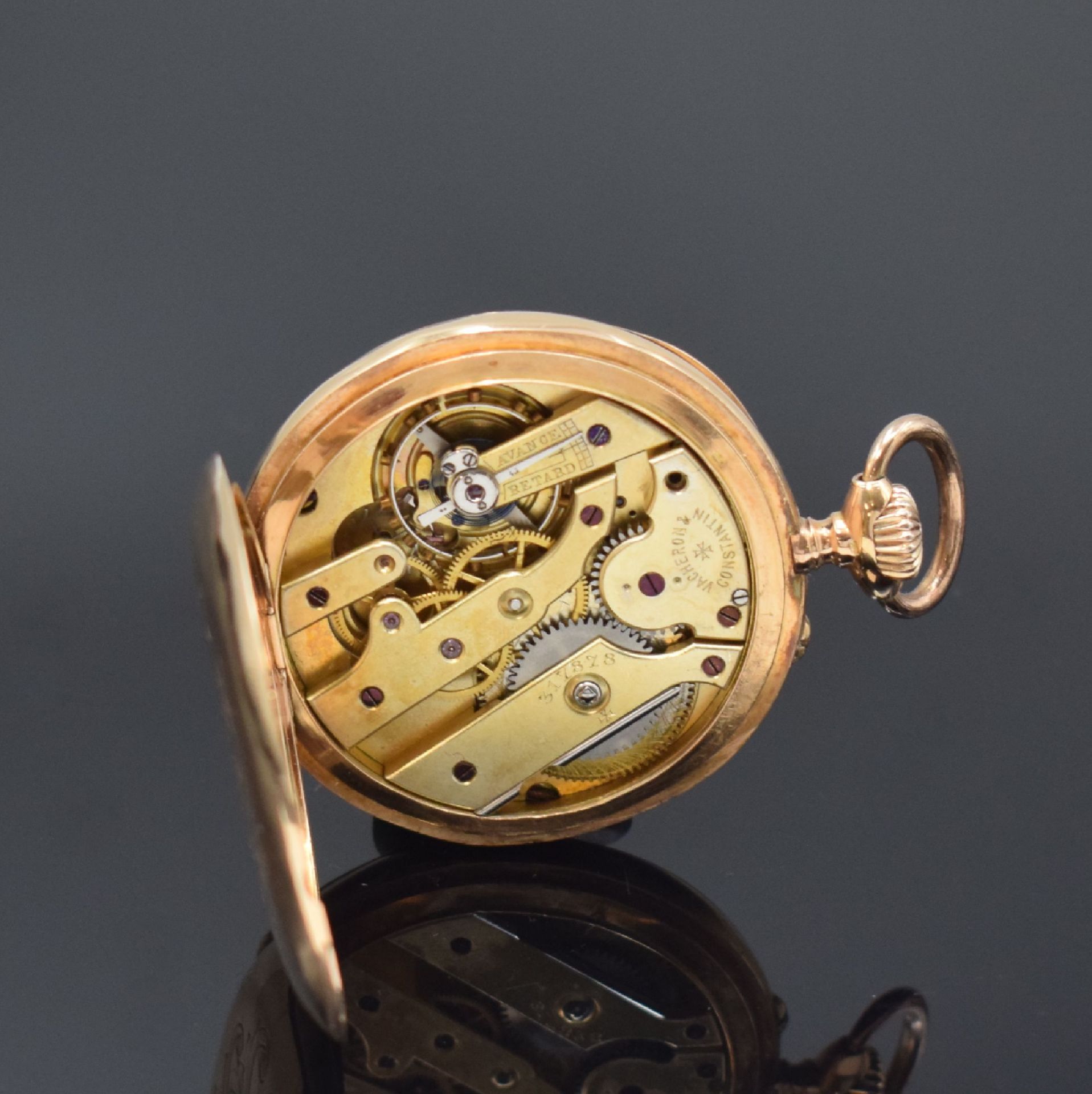 VACHERON & CONSTANTIN offene Taschenuhr in RoséG 585/000, - Bild 6 aus 6