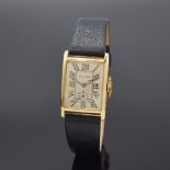 BULOVA frühe rechteckige Armbanduhr in GG 585/000,