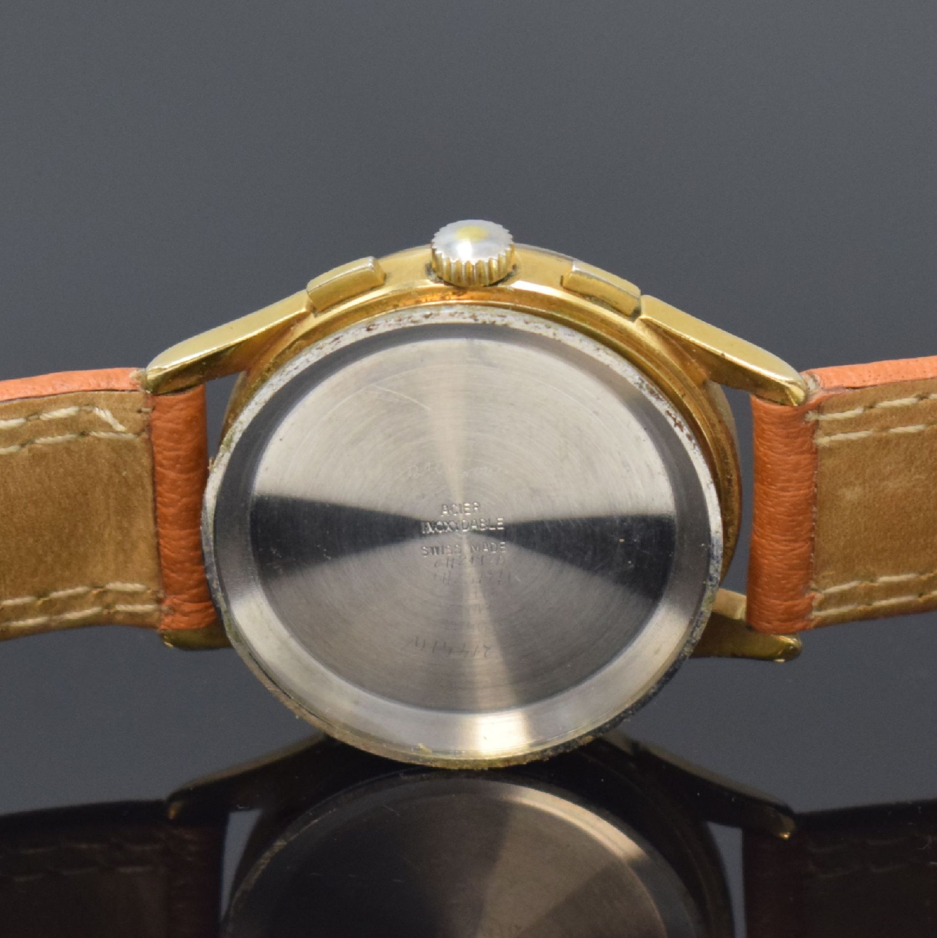 AUBE vergoldeter Schaltradchronograph mit Vollkalender - Bild 7 aus 7