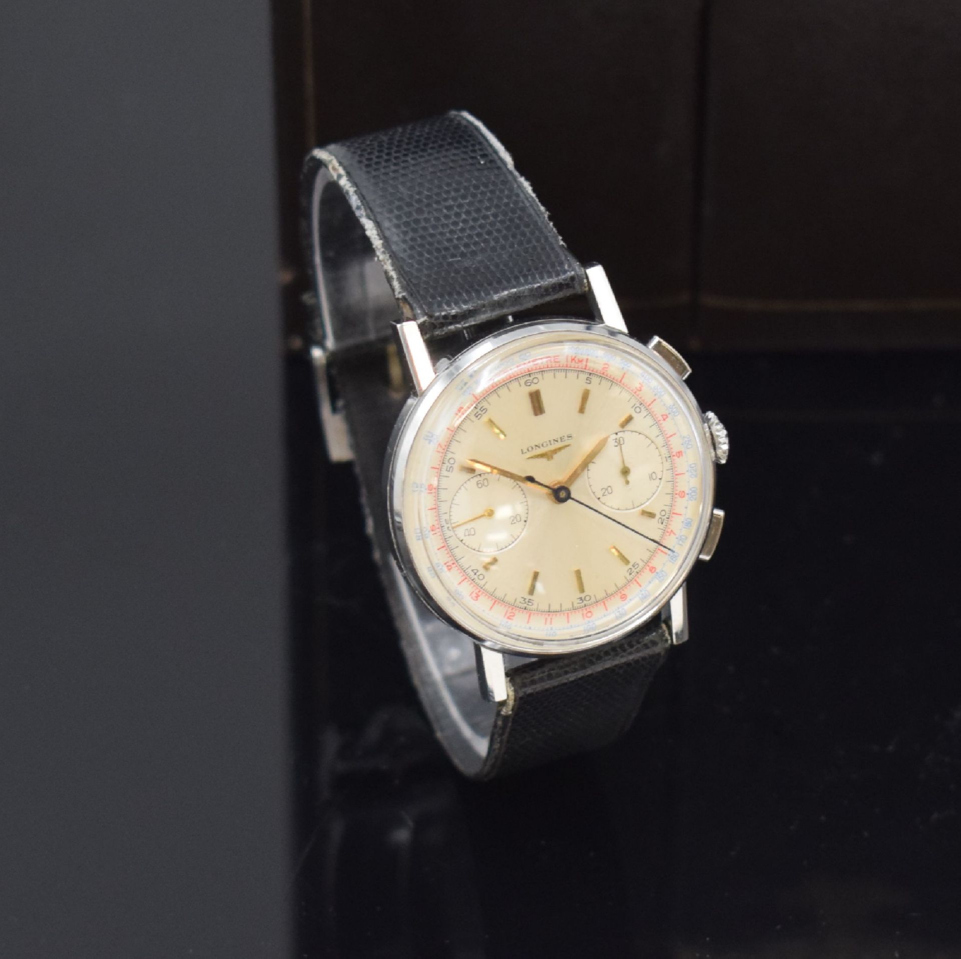 LONGINES Flyback-Schaltradchronograph Referenz 7412, - Image 3 of 8