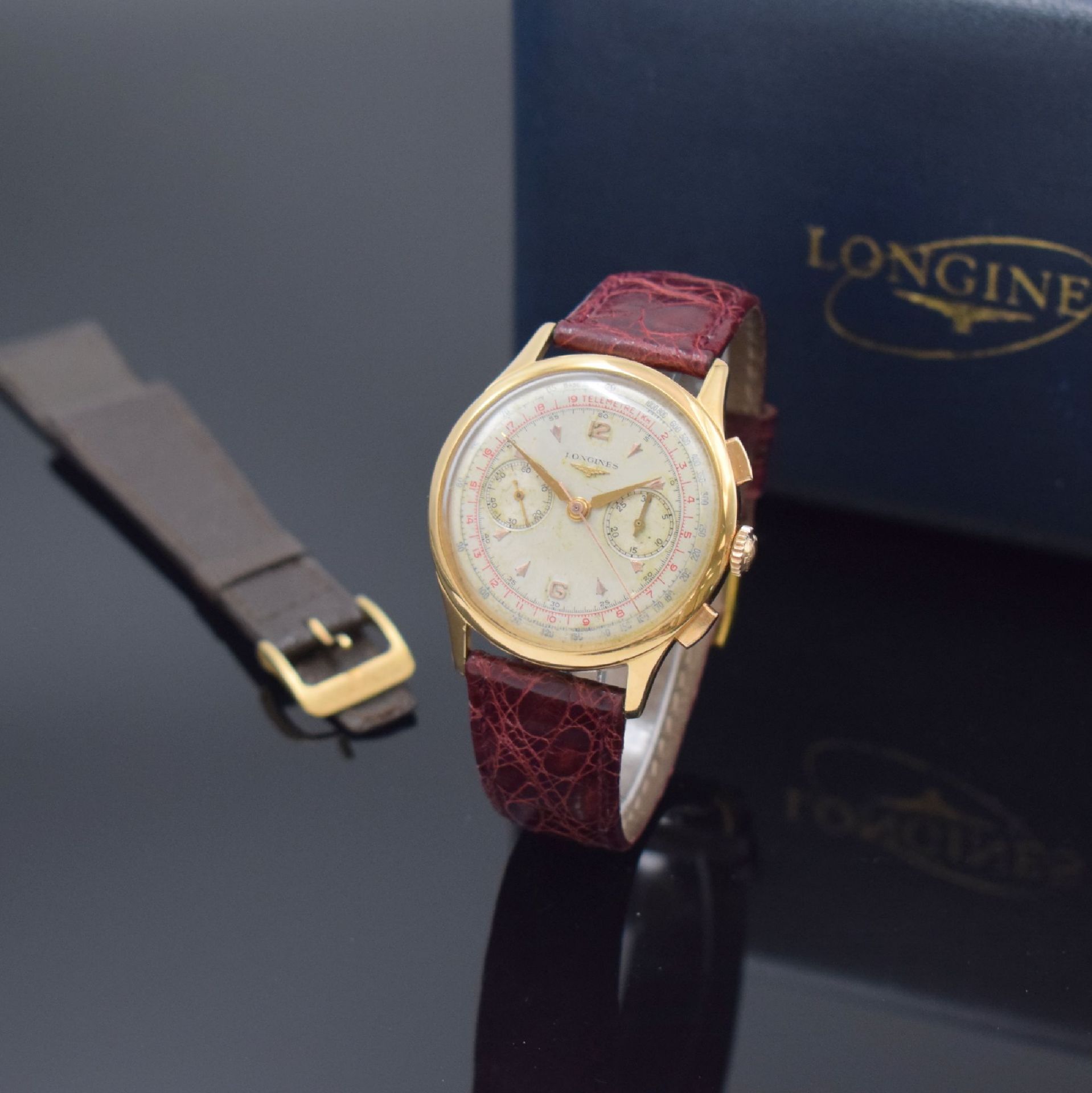 LONGINES 30CH großer Flyback- Schaltradchronograph in