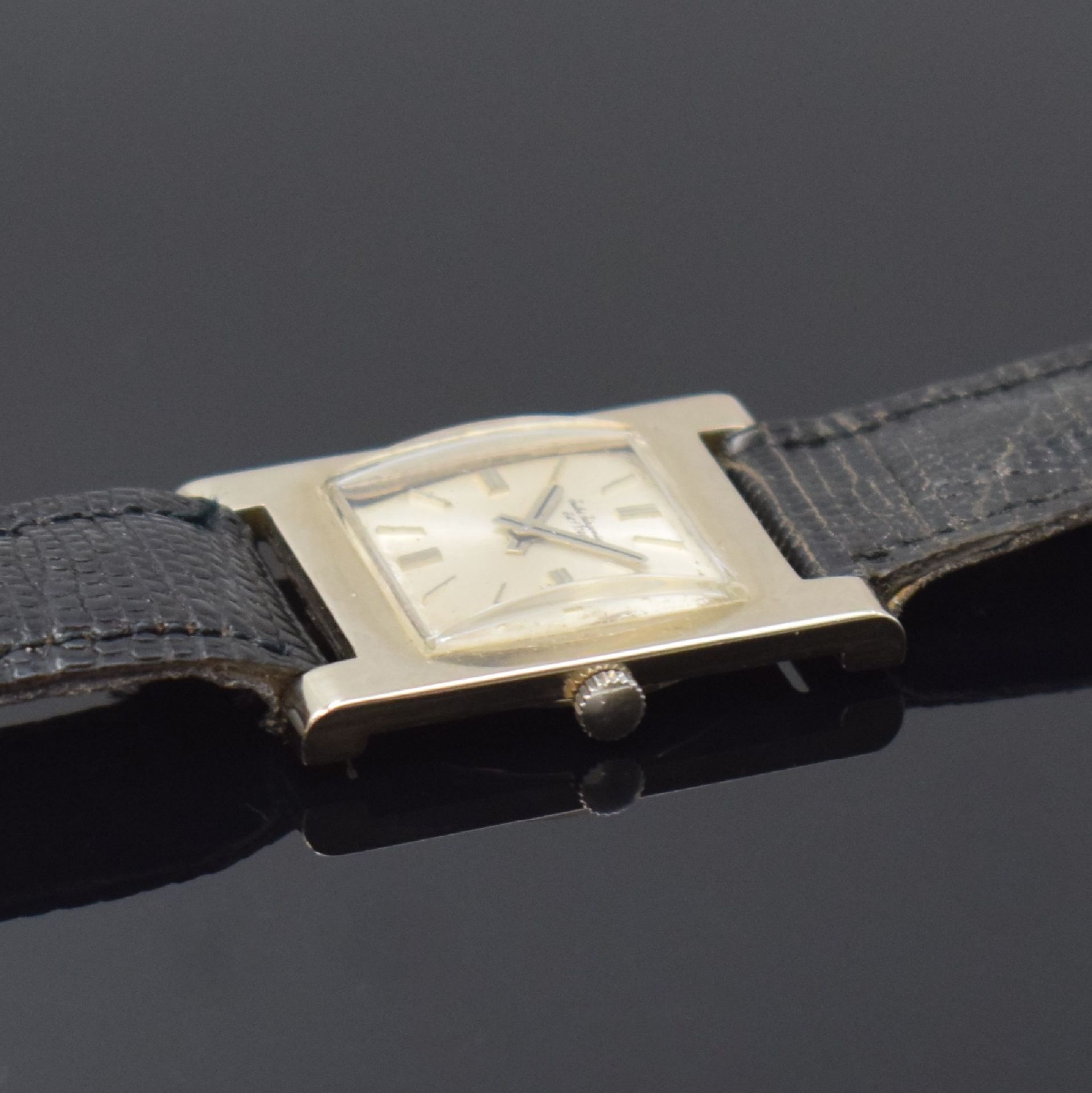 JULES JÜRGENSEN elegante rechteckige Armbanduhr in WG - Image 3 of 6