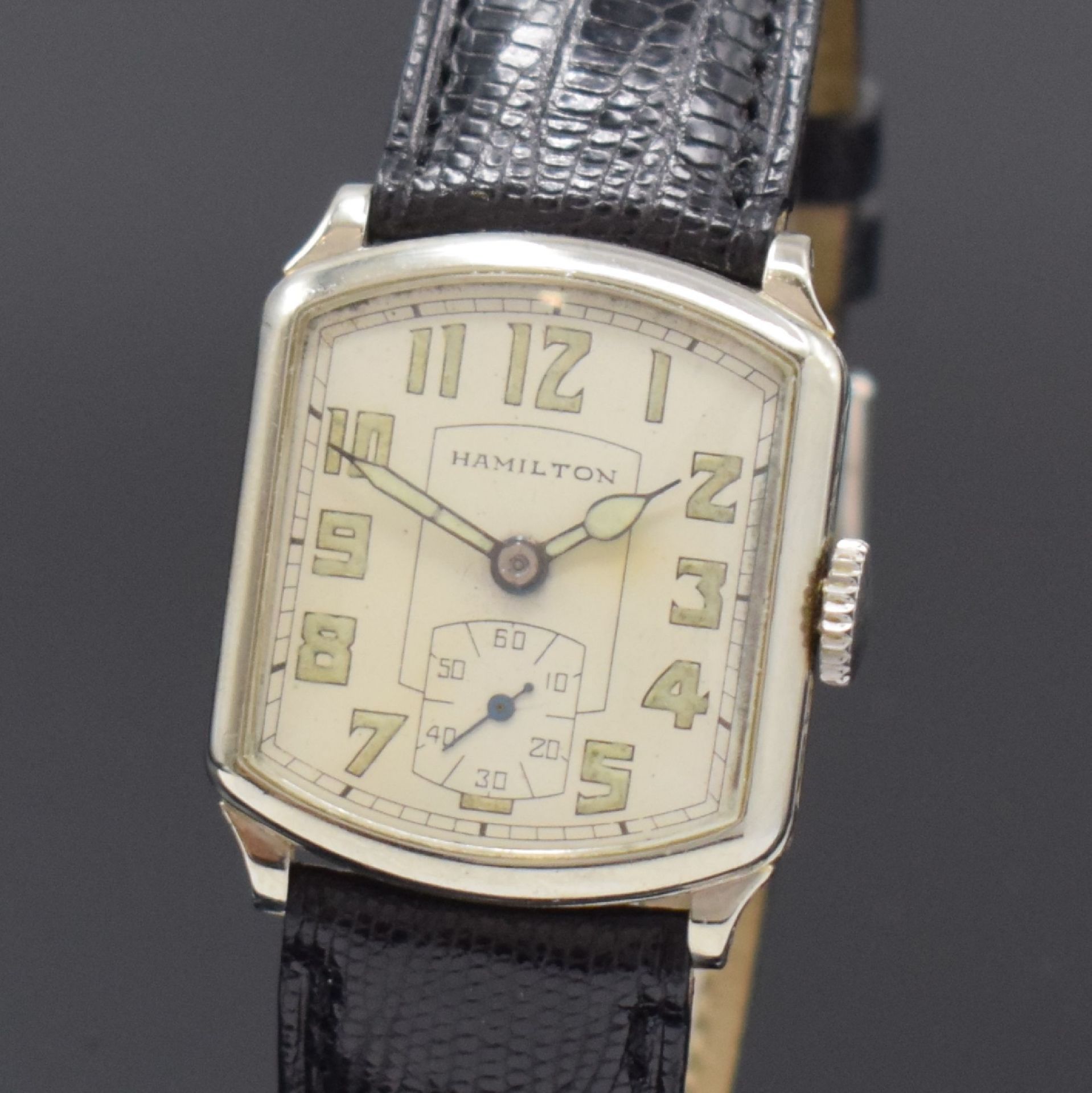 HAMILTON Armbanduhr in 14k Weißgold,  USA um 1930, - Bild 2 aus 6