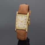 LORD ELGIN rechteckige Armbanduhr in GG 585/000, USA um