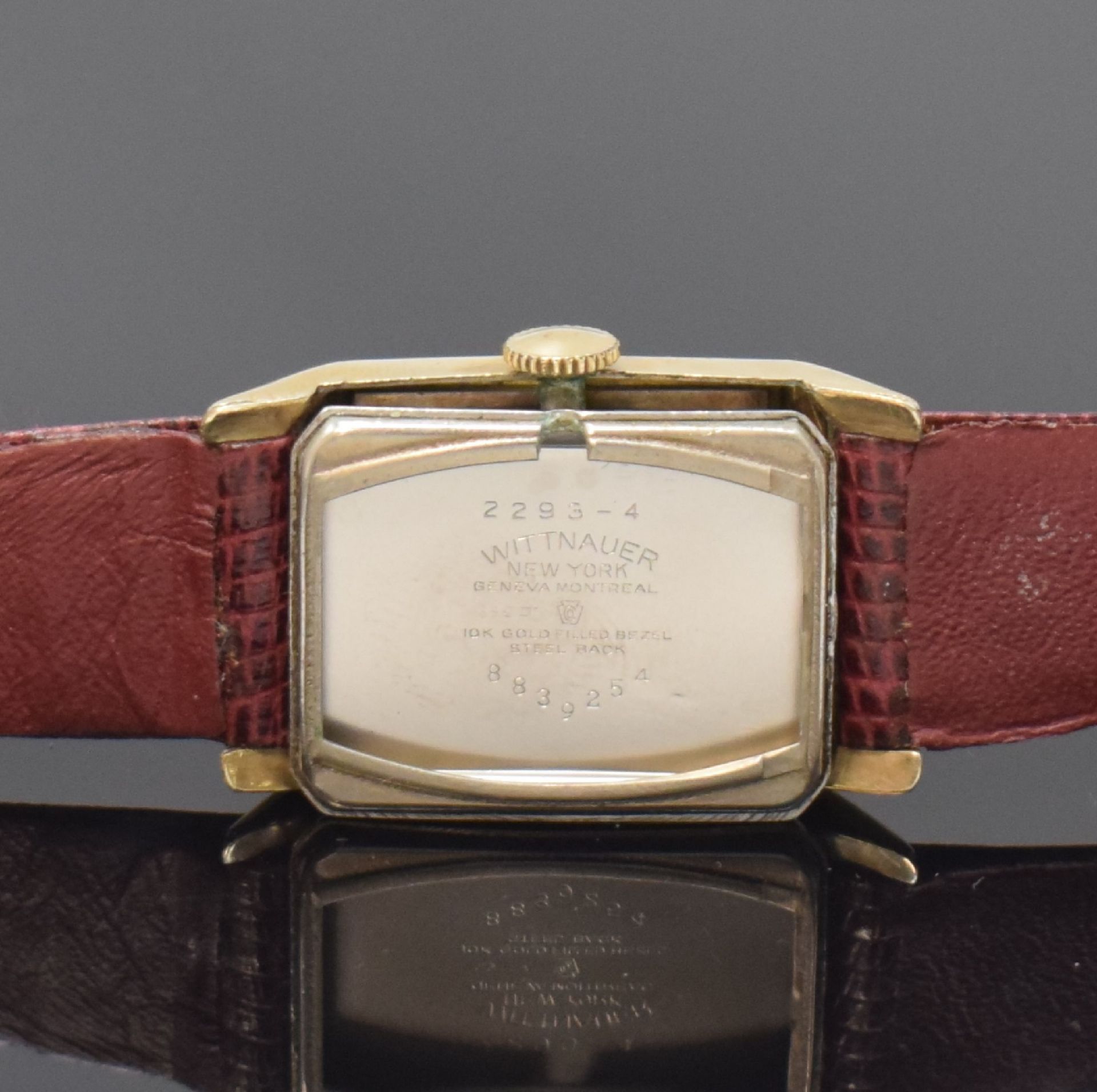 WITTNAUER / ROTARY 2 rechteckige Armbanduhren in 9k Gold - Image 7 of 11