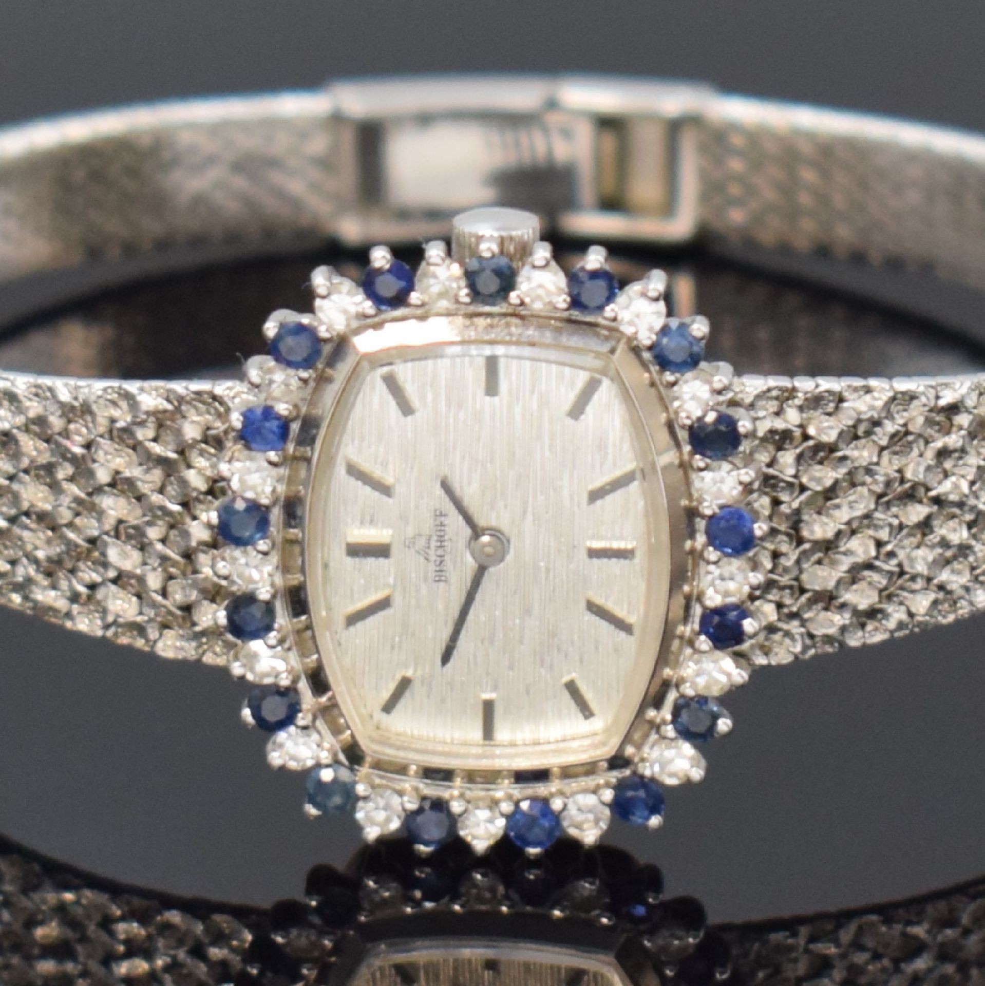 BISCHOFF Damenarmbanduhr in WG 585/000 mit Diamanten und - Image 2 of 5