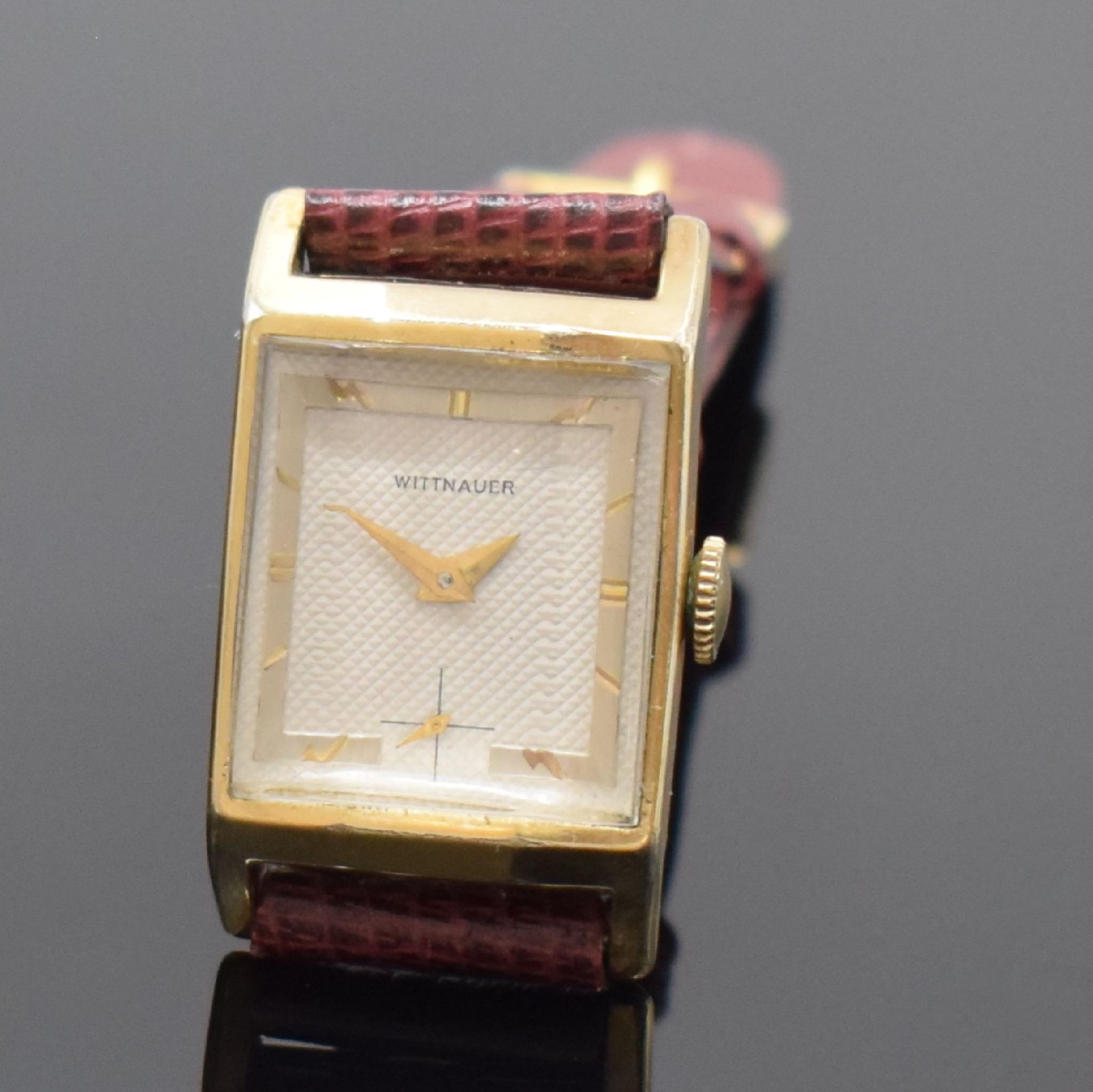 WITTNAUER / ROTARY 2 rechteckige Armbanduhren in 9k Gold - Image 2 of 11