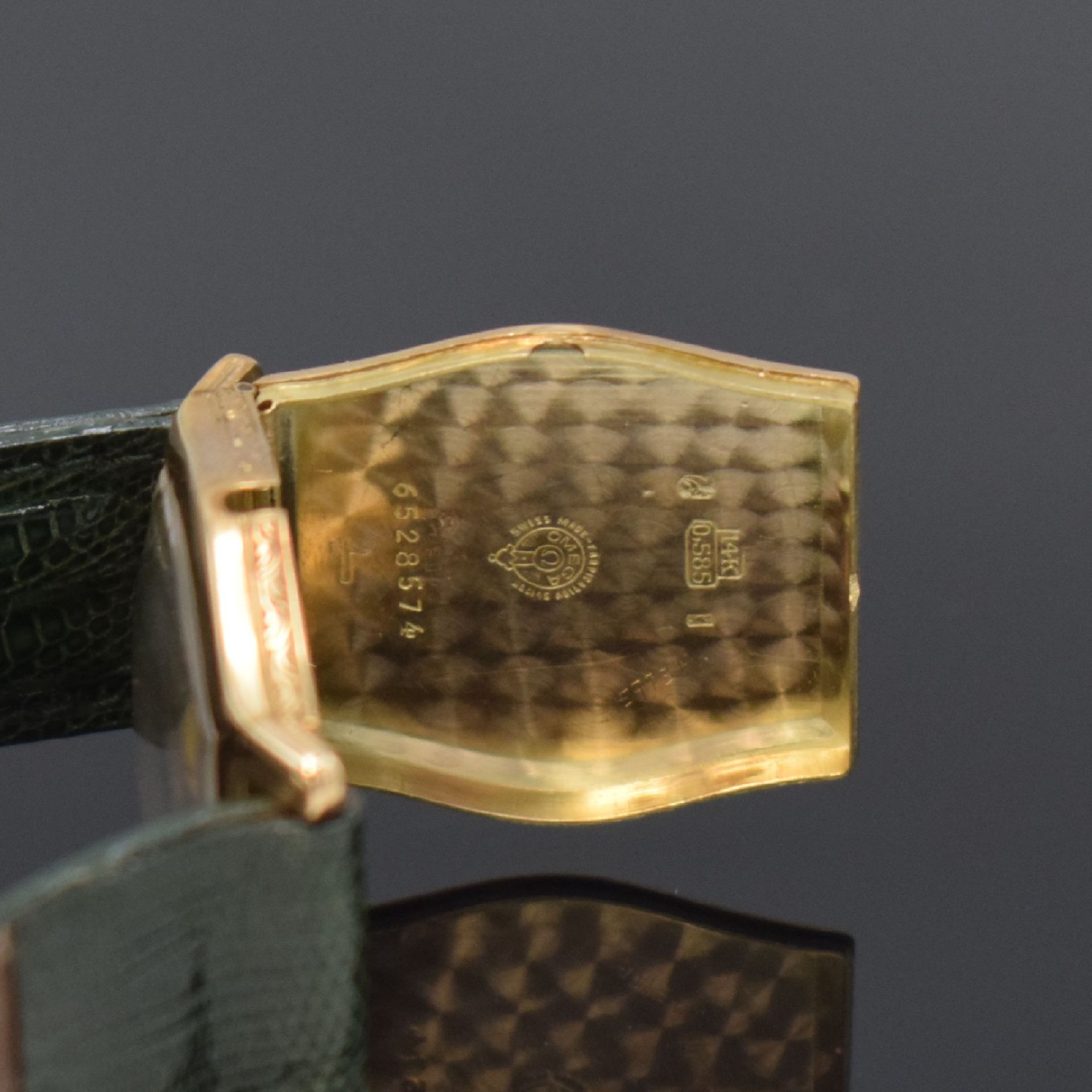 OMEGA frühe Armbanduhr in GG 585/000,  Schweiz um 1925, - Bild 4 aus 6