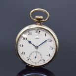 OMEGA offene Herrentaschenuhr, Schweiz/USA um 1921, verg.