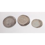 Lot 11 Silbermünzen, Deutsches Reich, 2 x 5Mark: 1 x