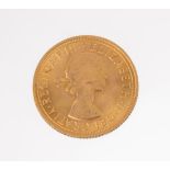 Goldmünze sogn. Sovereign, Großbritannien, 1966,