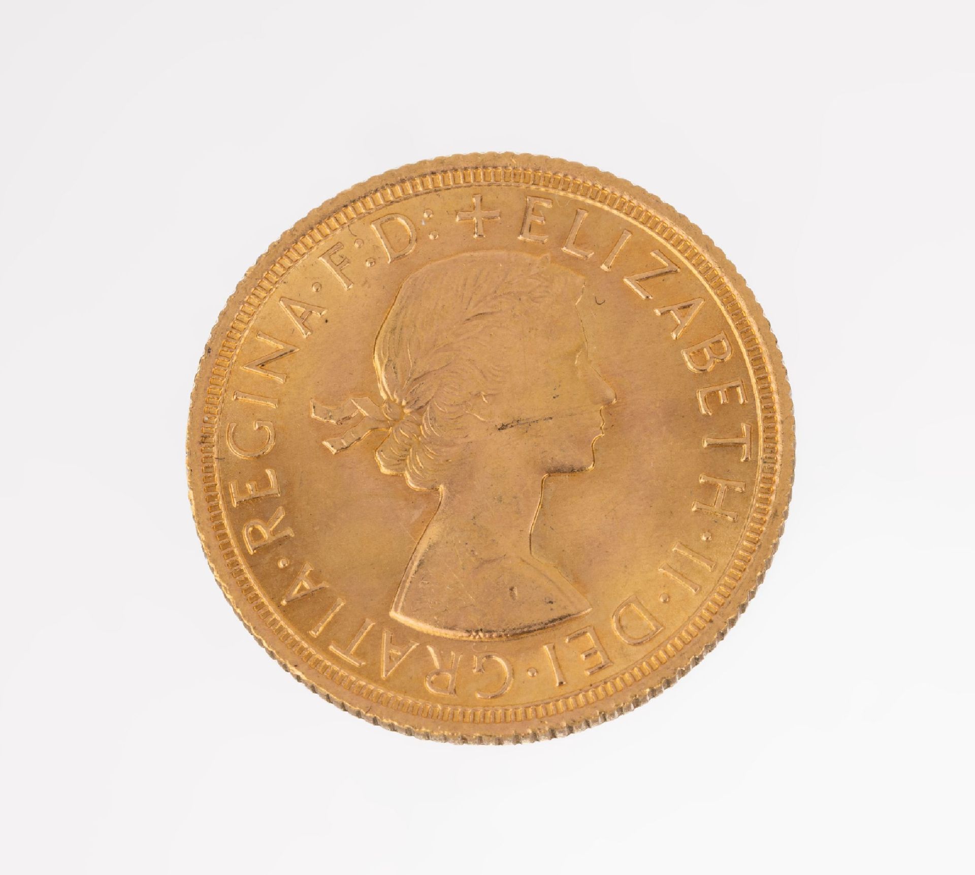 Goldmünze sogn. Sovereign, Großbritannien, 1966,