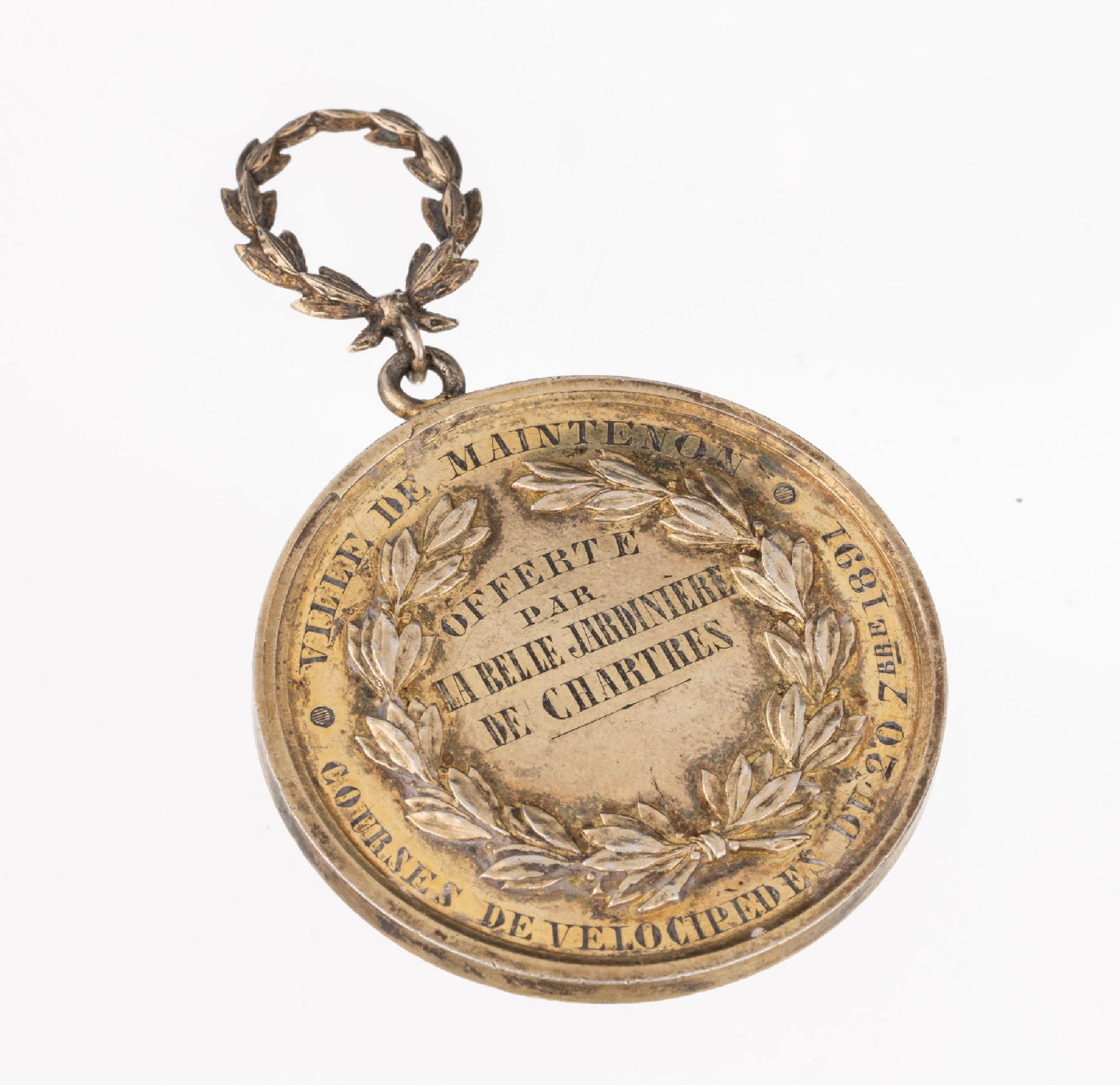 Medaille 'Sport Velocipedique', Frankreich 1891, Silber,