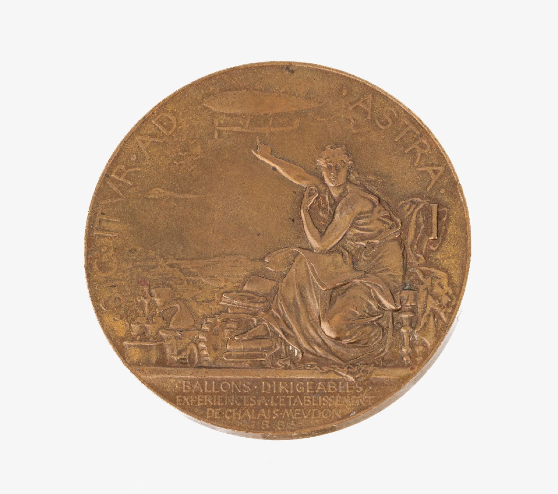 Gedenkmedaille, Bronze, Frankreich 1885, AV: Sic itura - Image 2 of 2