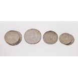 Lot 9 Silbermünzen, Deutsches Reich, 1 x 5 Mark: