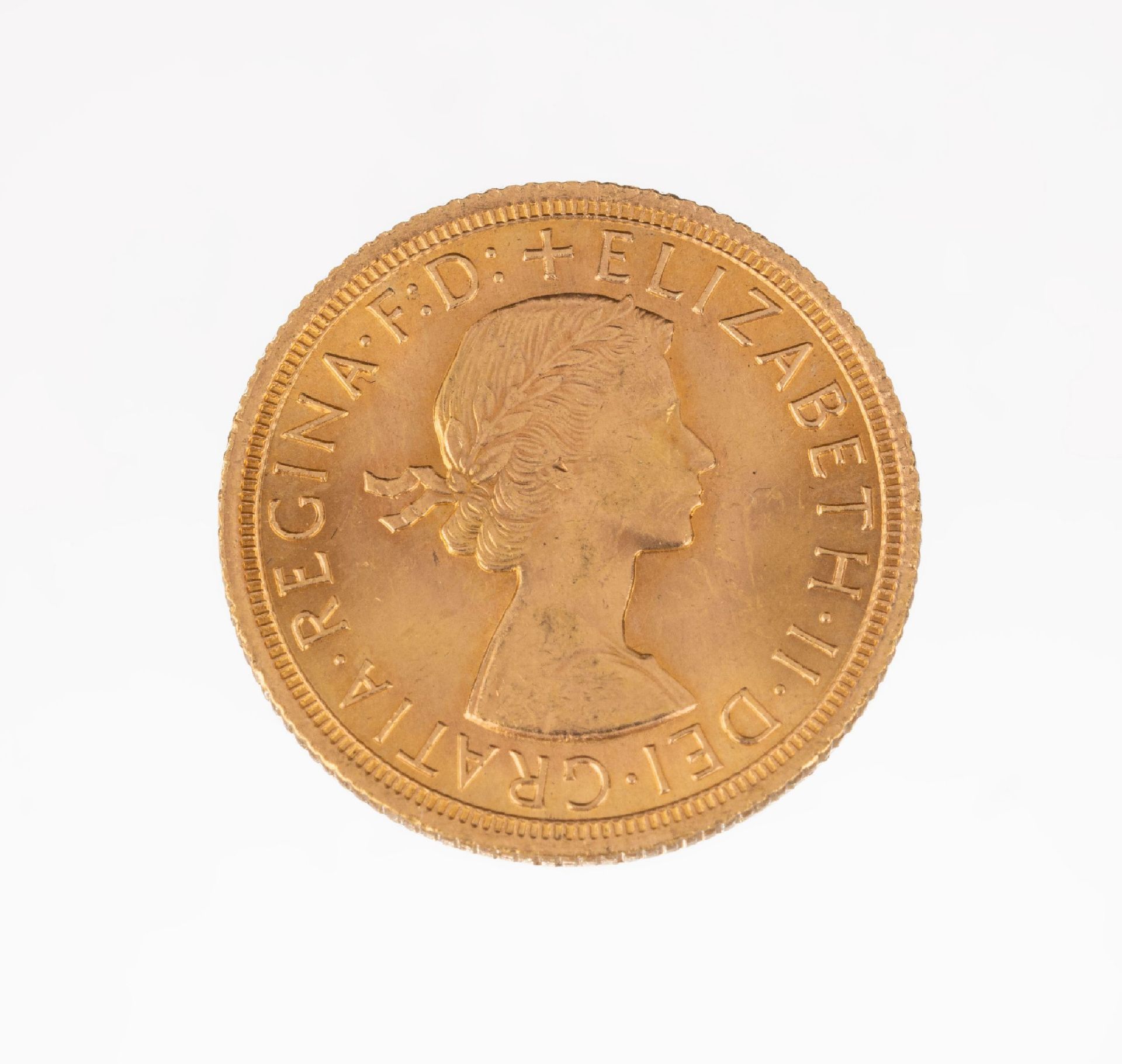 Goldmünze sogn. Sovereign, Großbritannien, 1966,