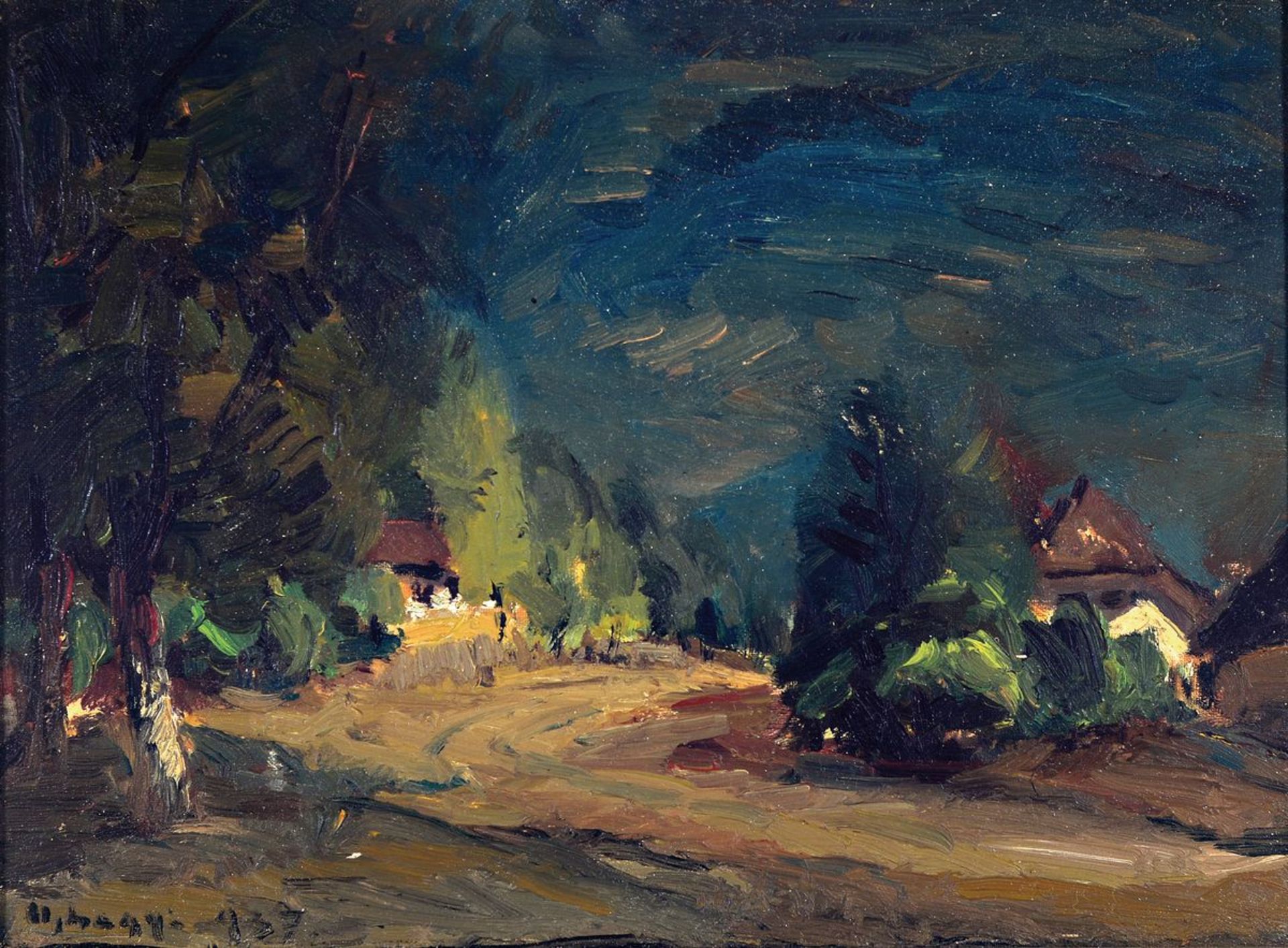 Oszcar Nagy, 1883-1965, Ungarn,  Landschaft mit