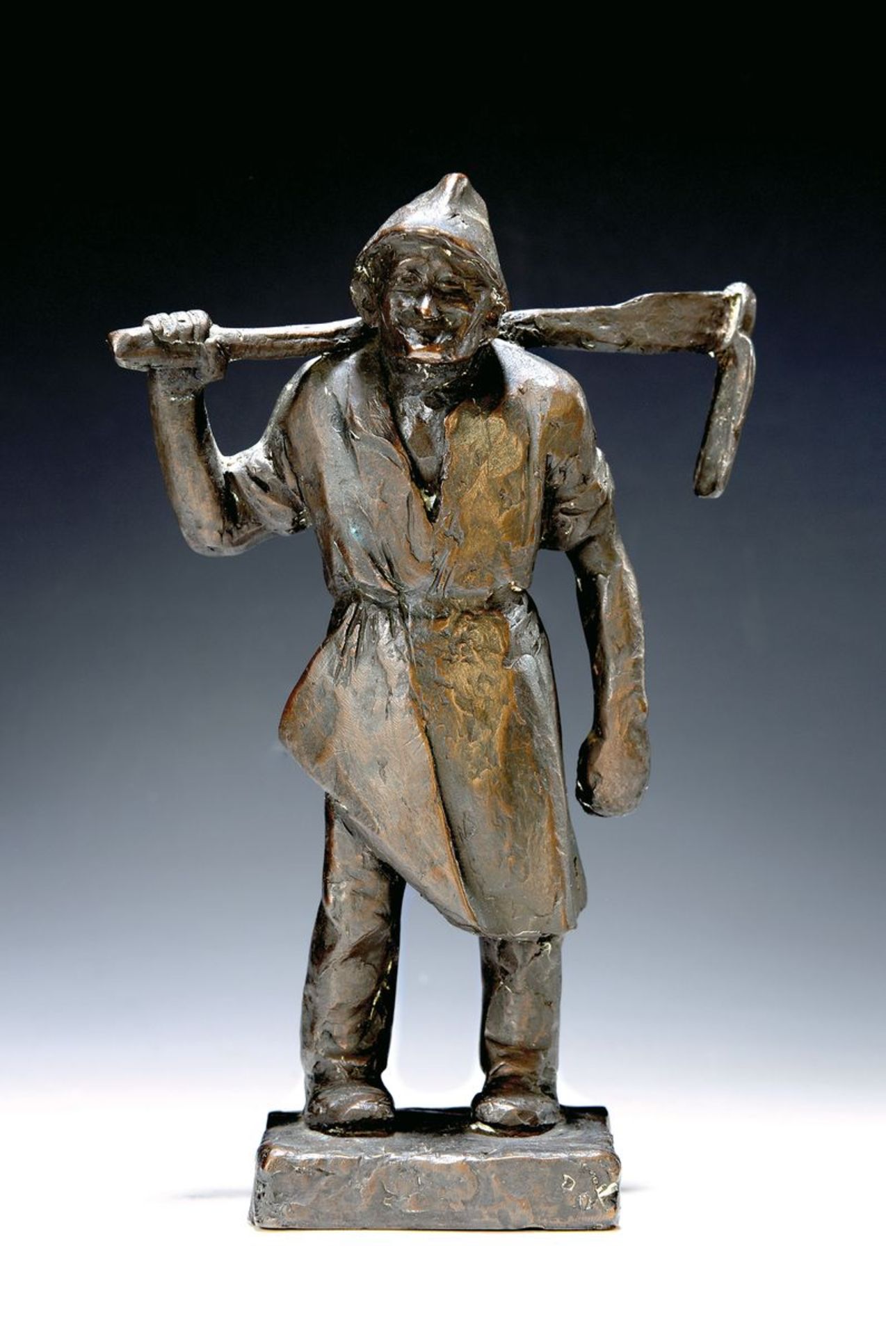 Richard Rother, 1890-1980, 'Frankenhäcker', Bronzefigur,