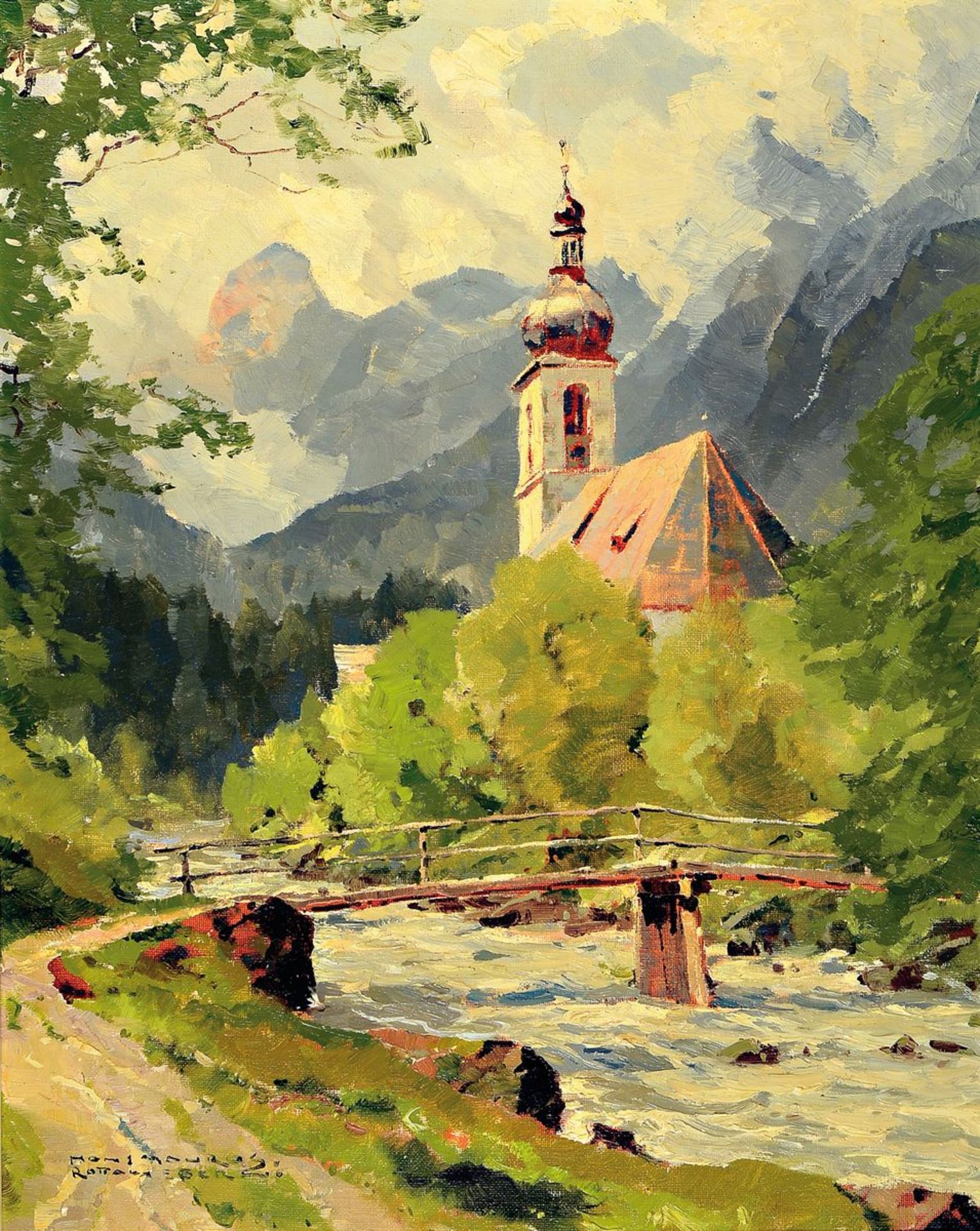 Hanns Maurus, 1901-1942, Ansicht aus Rottach-Egern,